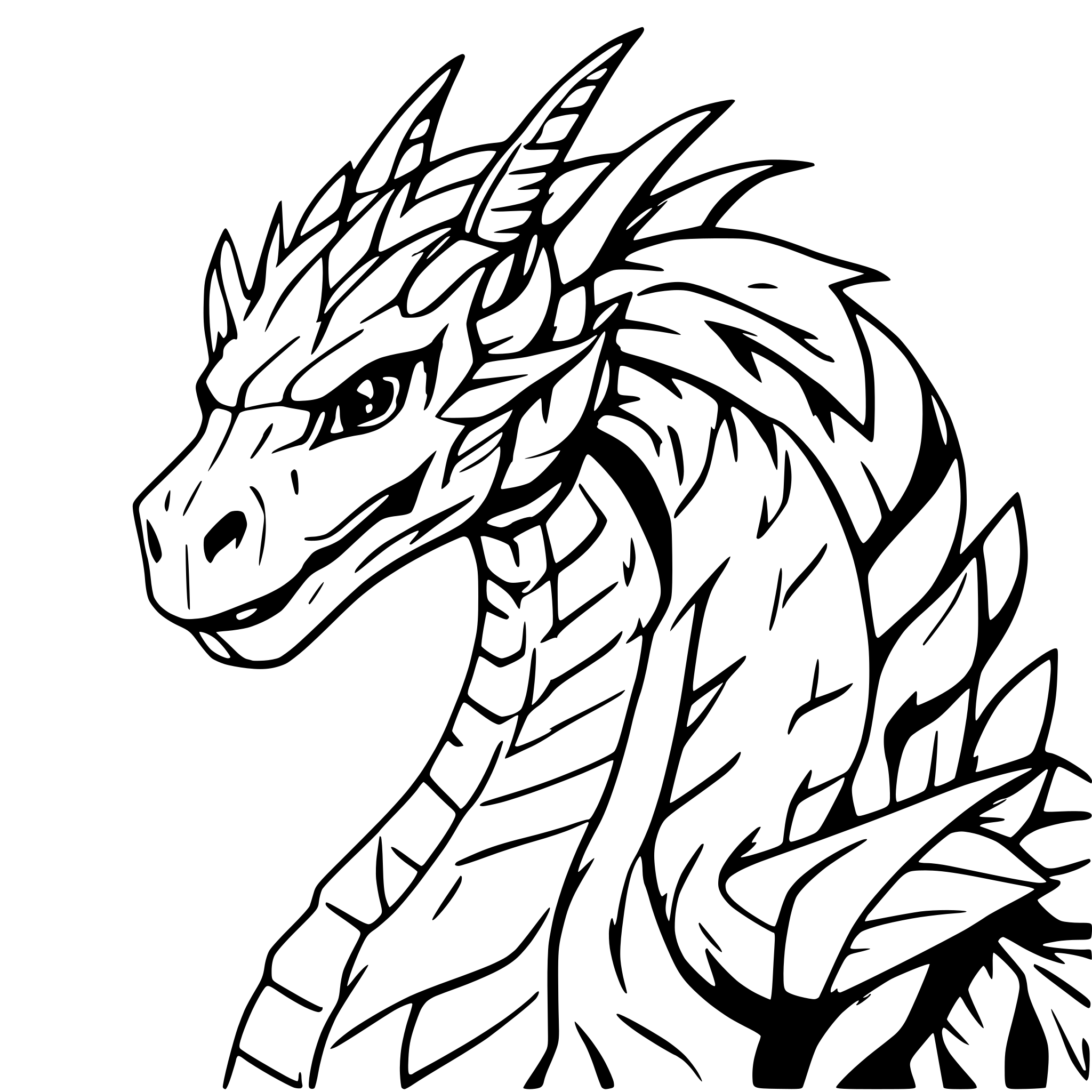 AI-generated SVG of 'dragon fire'