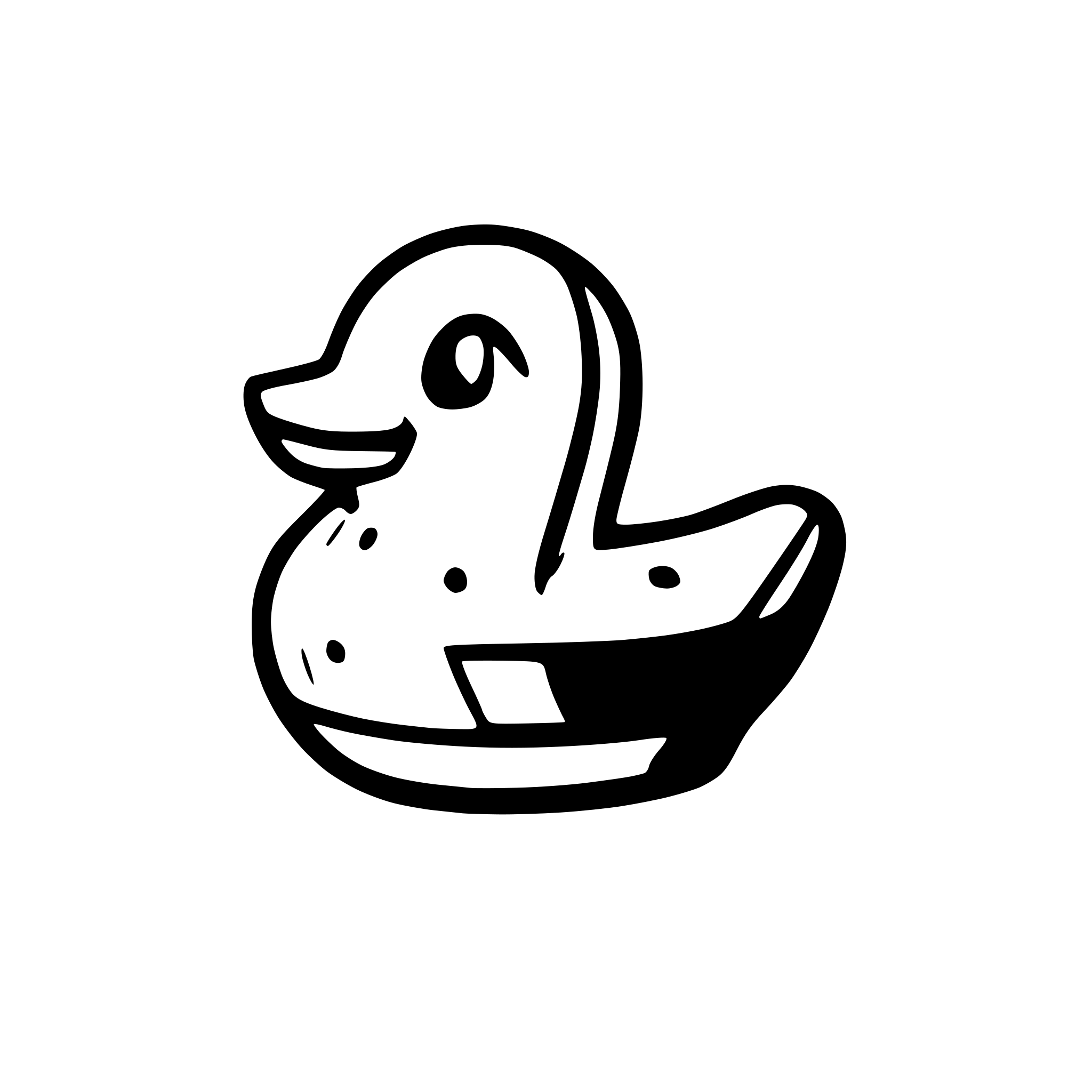 AI-generated SVG of 'chill pixeled rubber duck'