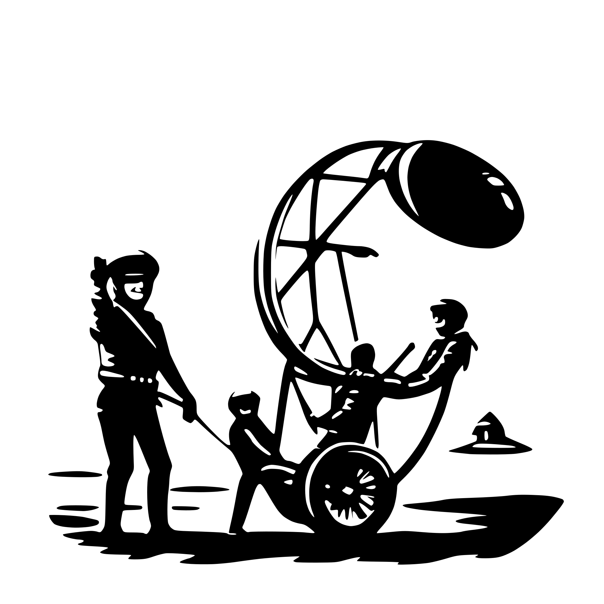 AI-generated SVG of 'paramotor flying group svg'