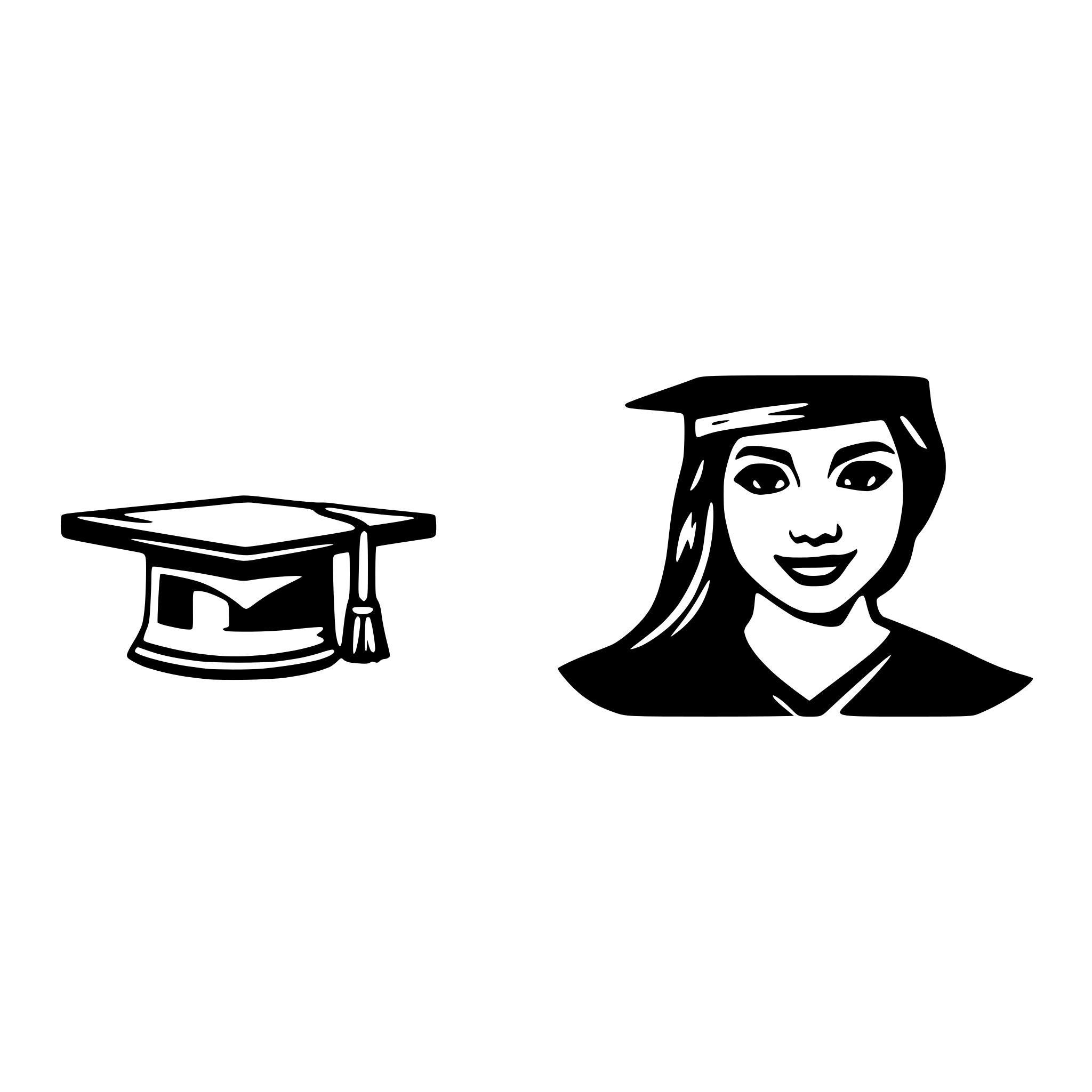 AI-generated SVG of 'student laouch, gradute caps'