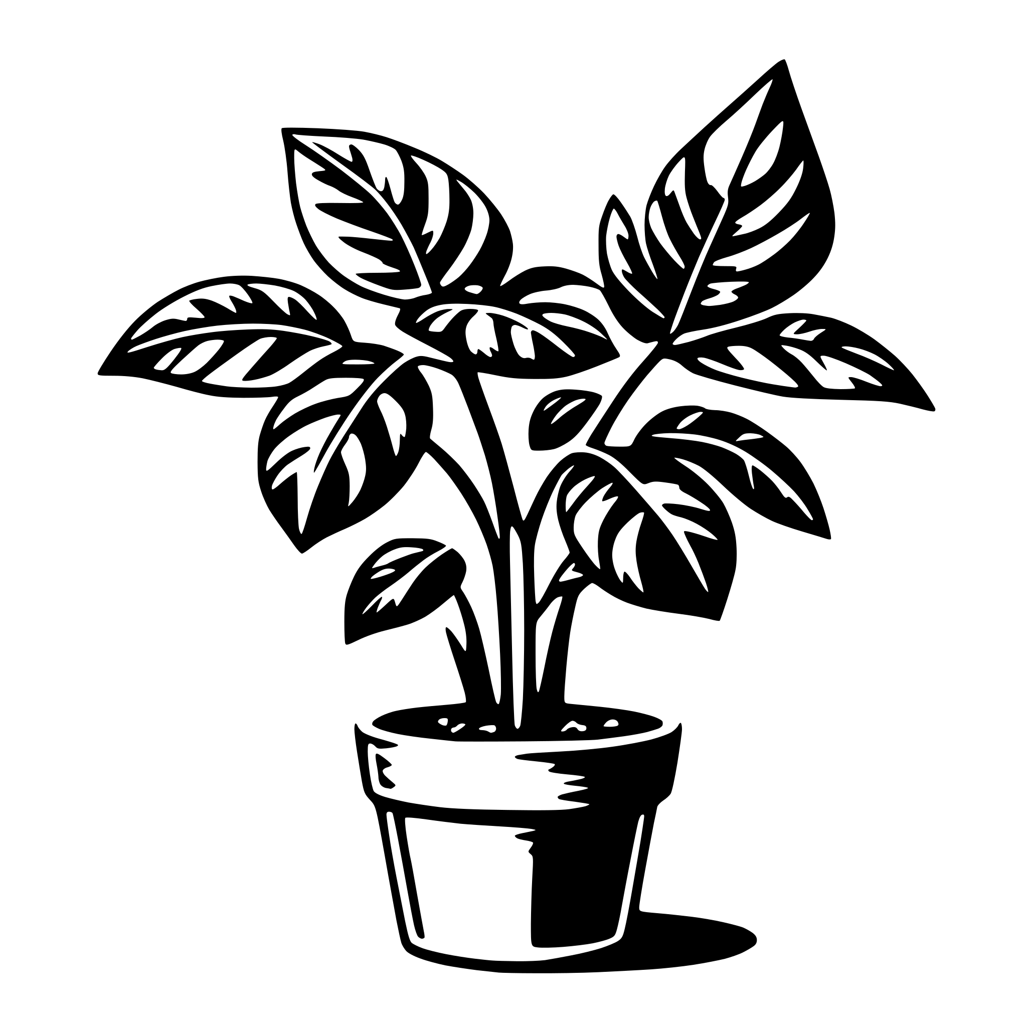 AI-generated SVG of 'potted plant'
