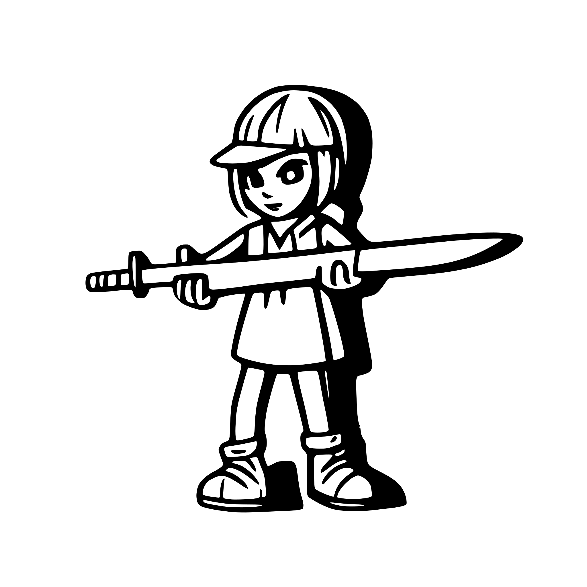 AI-generated SVG of a A simple stick figure character with A knife originally designed to be mounted on a rifle AI-generated SVG of a A simple stick figure character with A knife originally designed to be mounted on a rifle