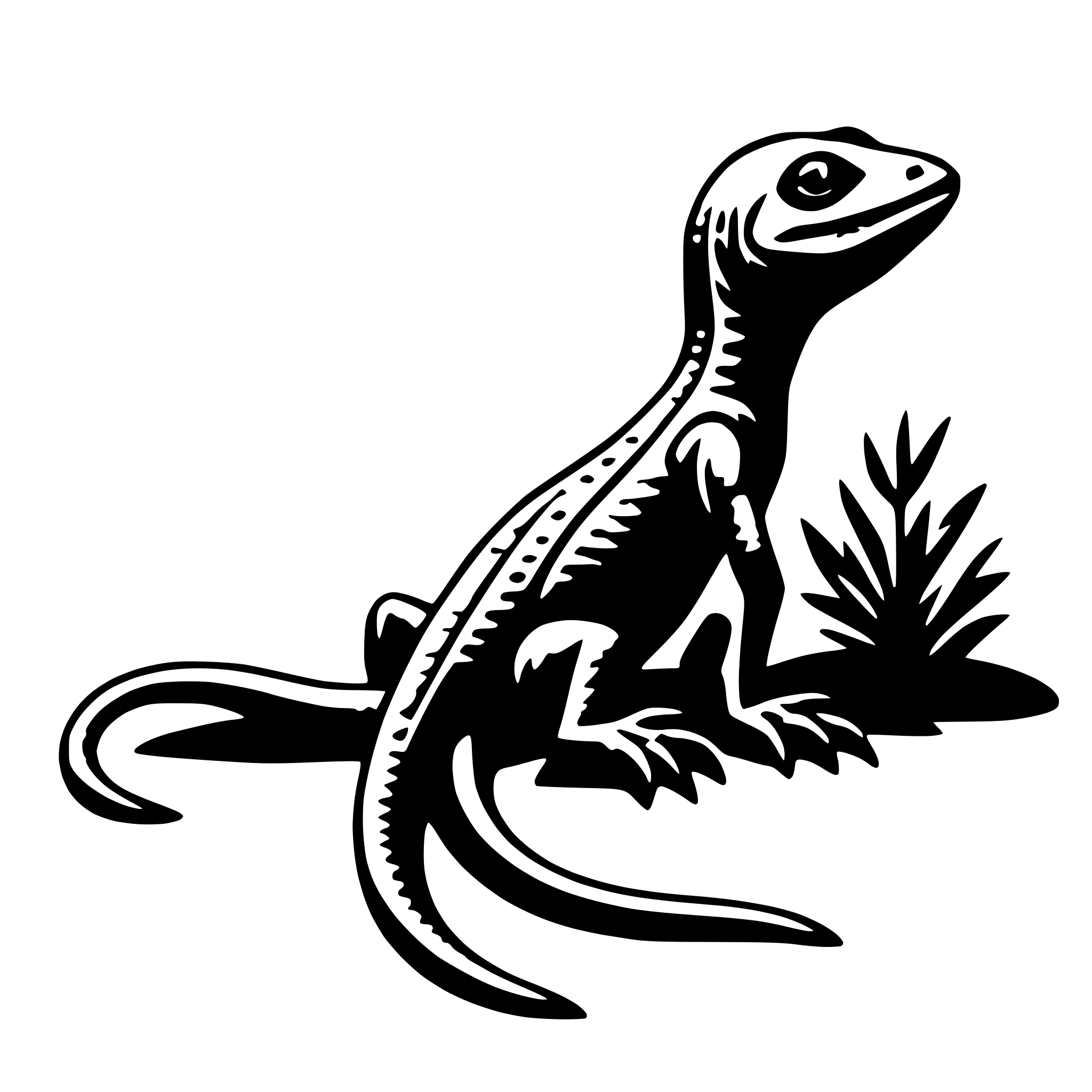 AI-generated SVG of 'lizard'