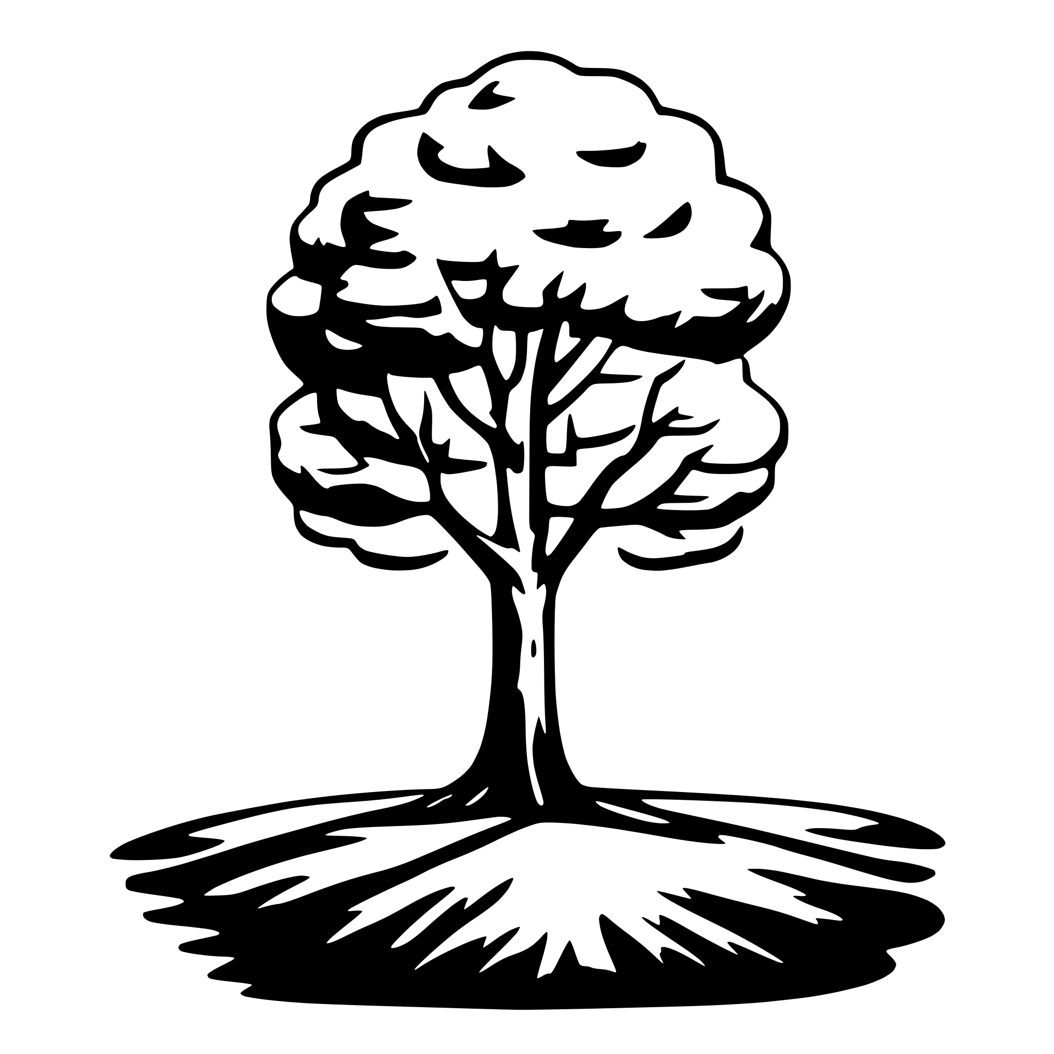 AI-generated SVG of 'Lonely tree, minimalistic, single line'