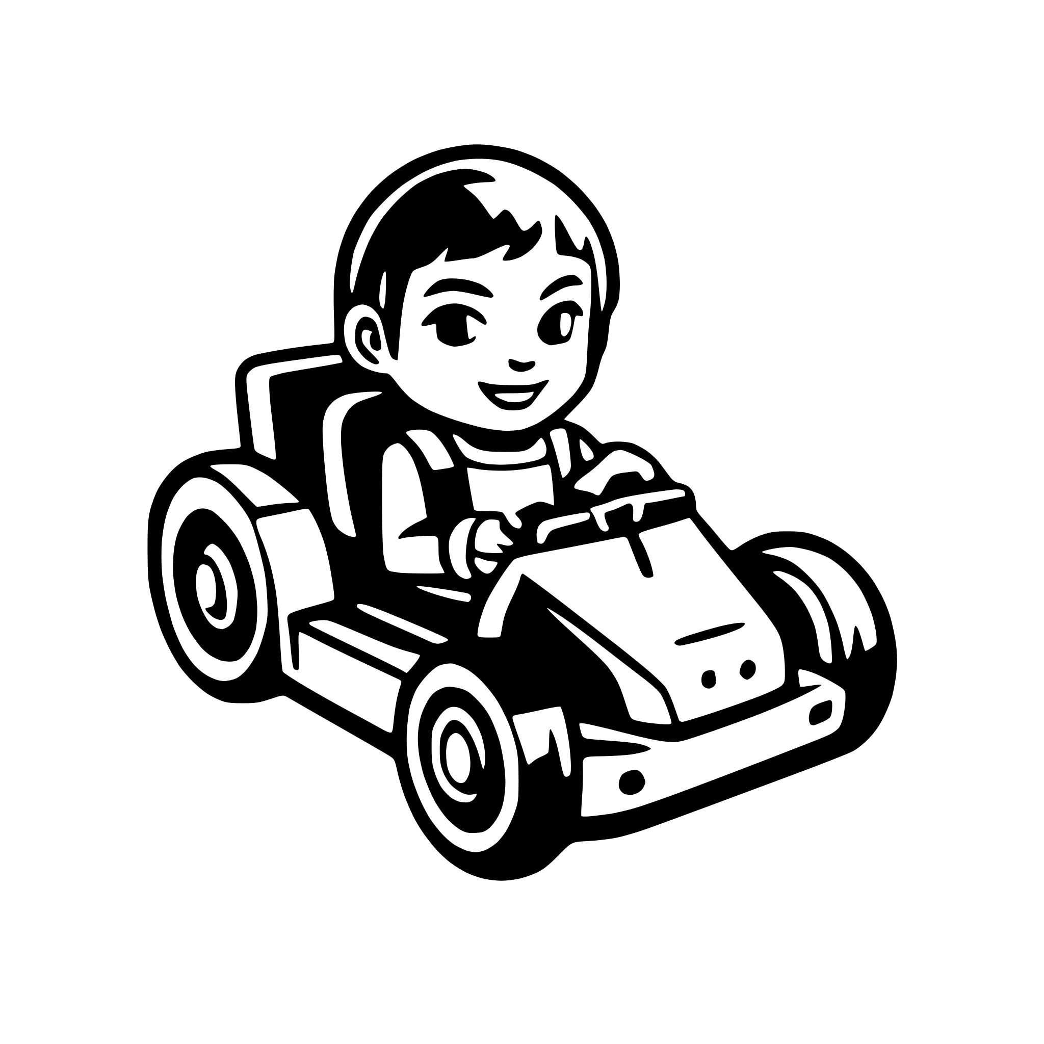 AI-generated SVG of 'go kart'