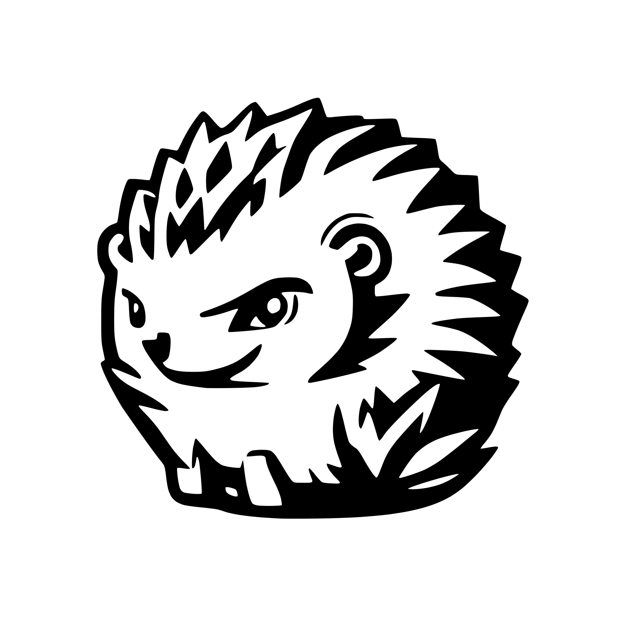 AI-generated SVG of a hedgehog cute animal colored