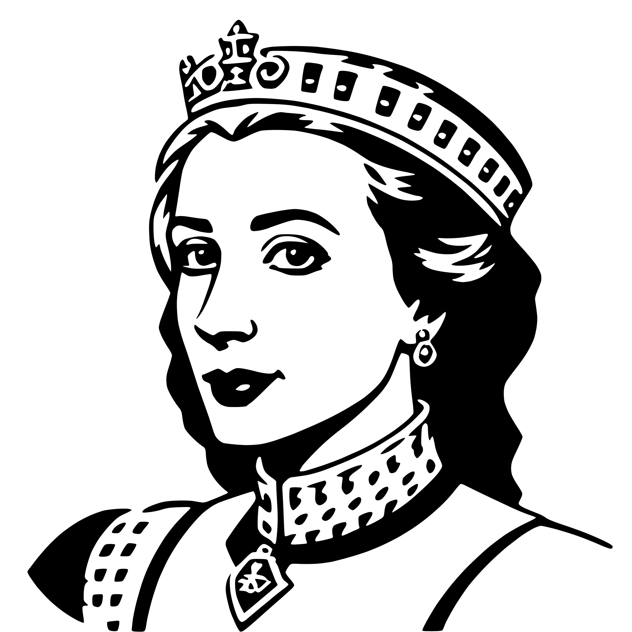 AI-generated SVG of a queen elizabeth i