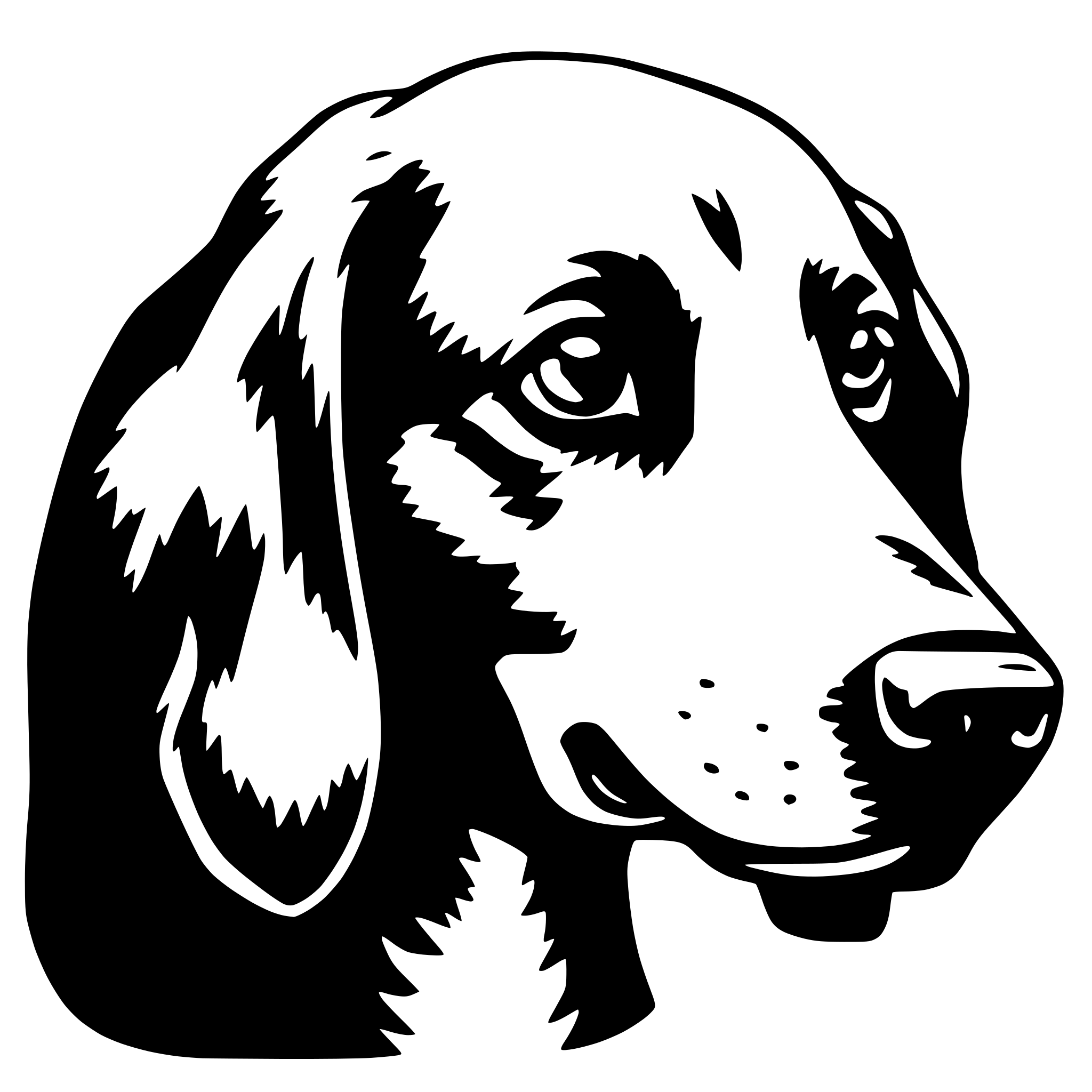 AI-generated SVG of a dog face