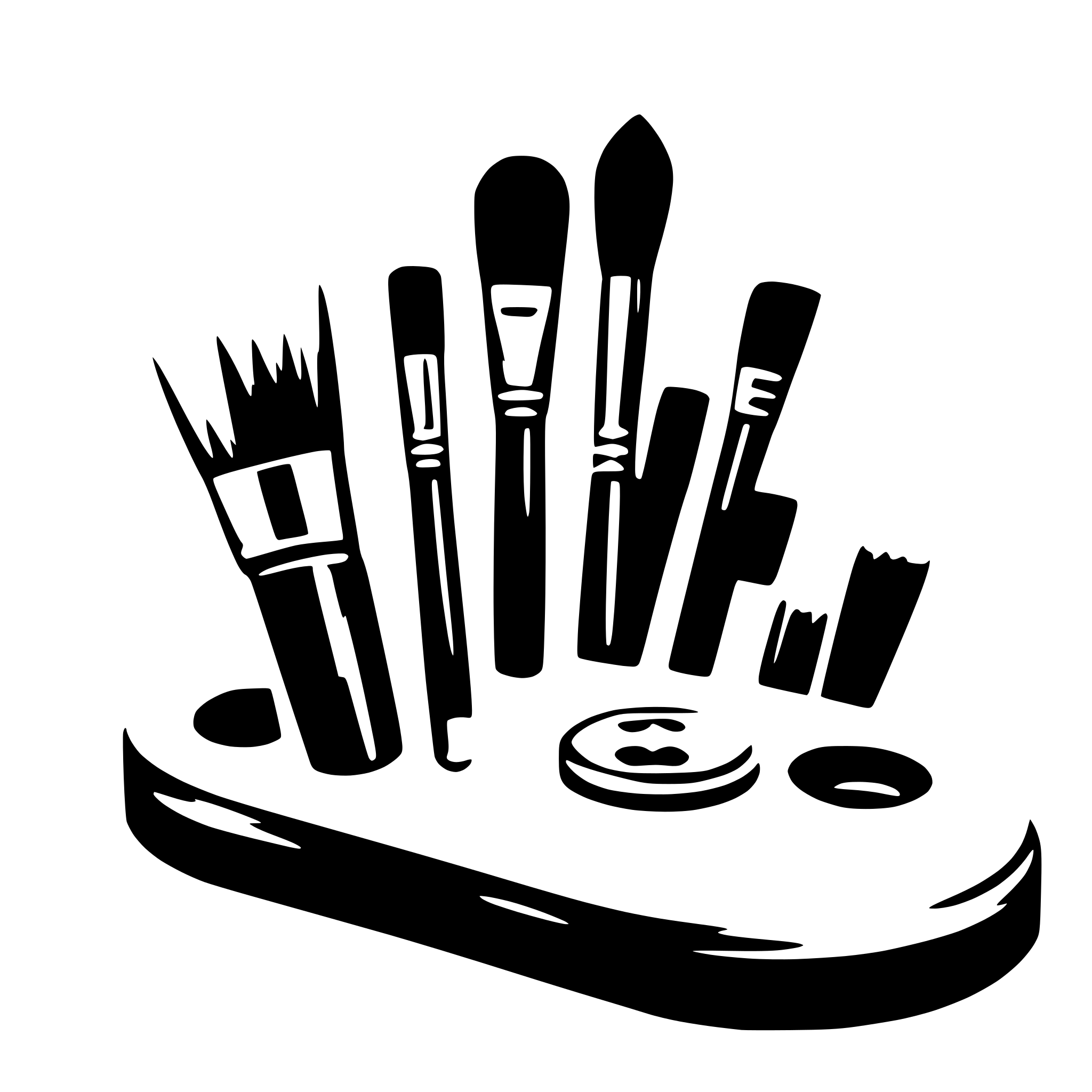 AI-generated SVG of a pallete and brush