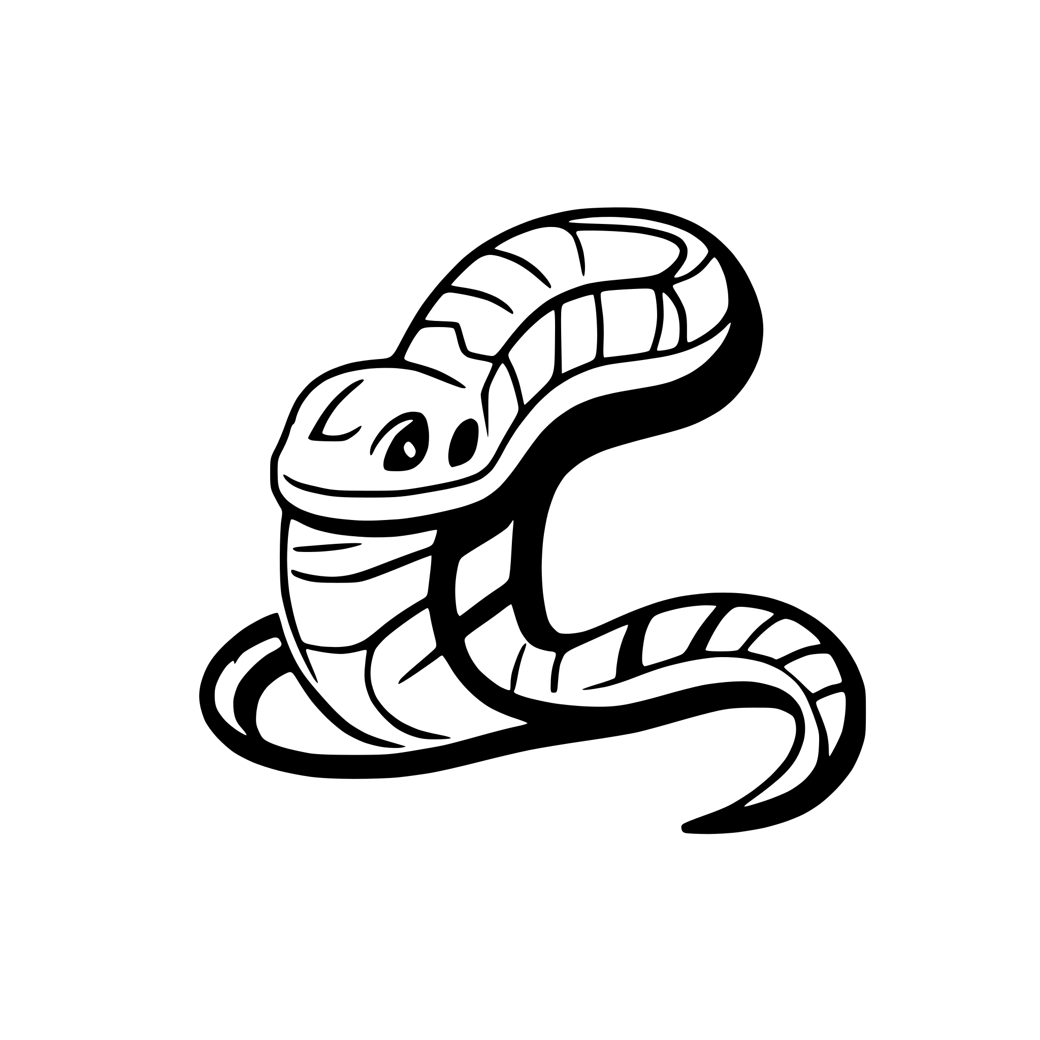 AI-generated SVG of a snake