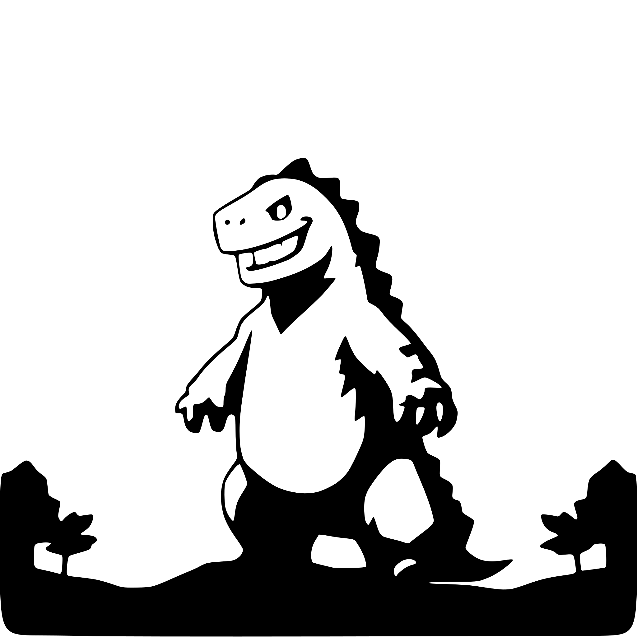 AI-generated SVG of a godzilla