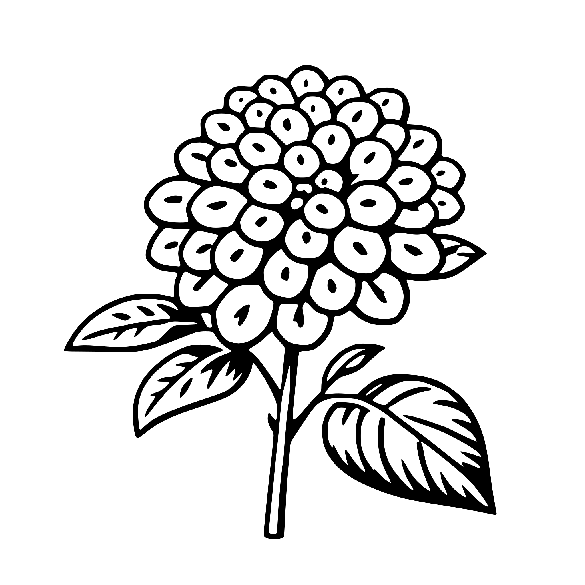 AI-generated SVG of a lantana