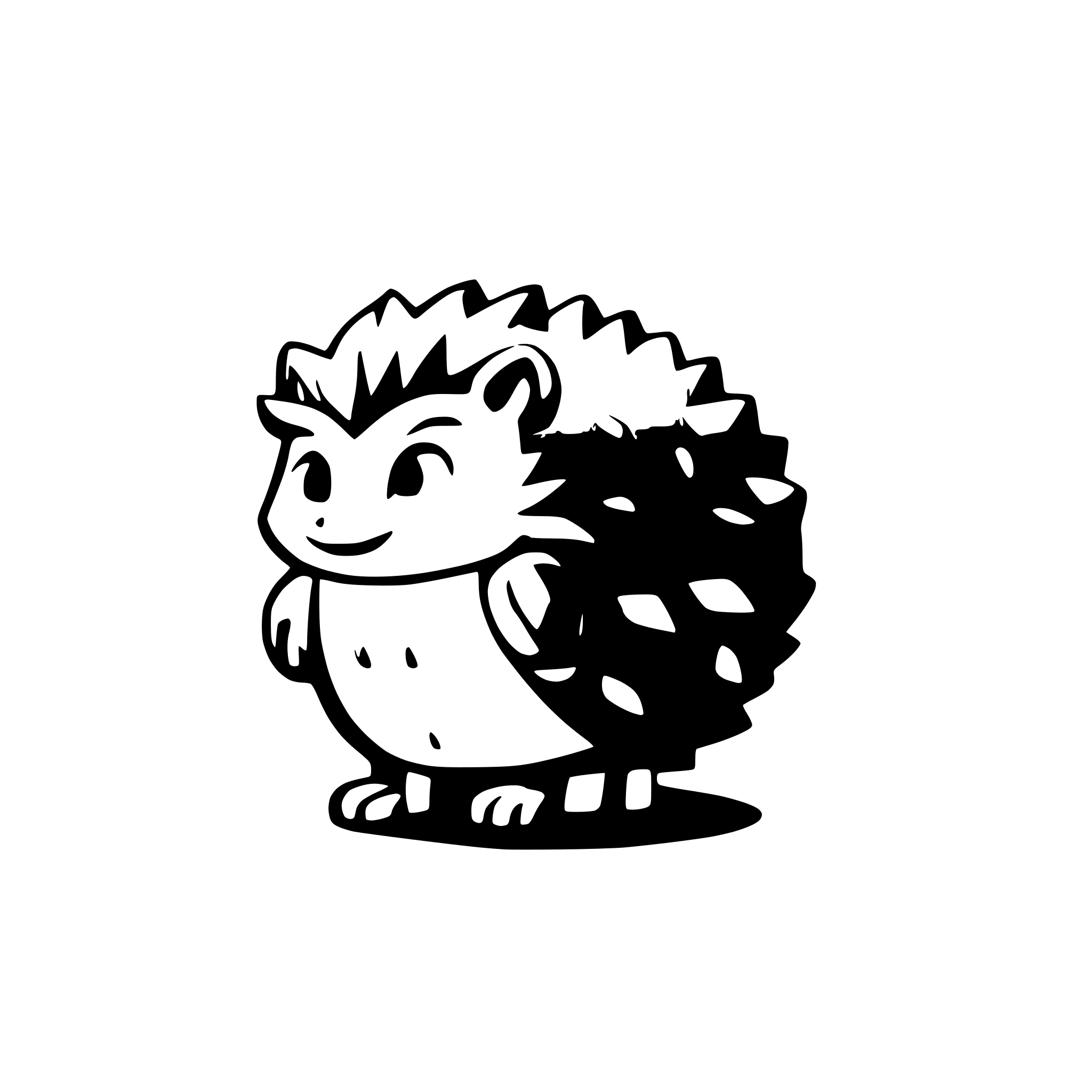 AI-generated SVG of a hedgehog