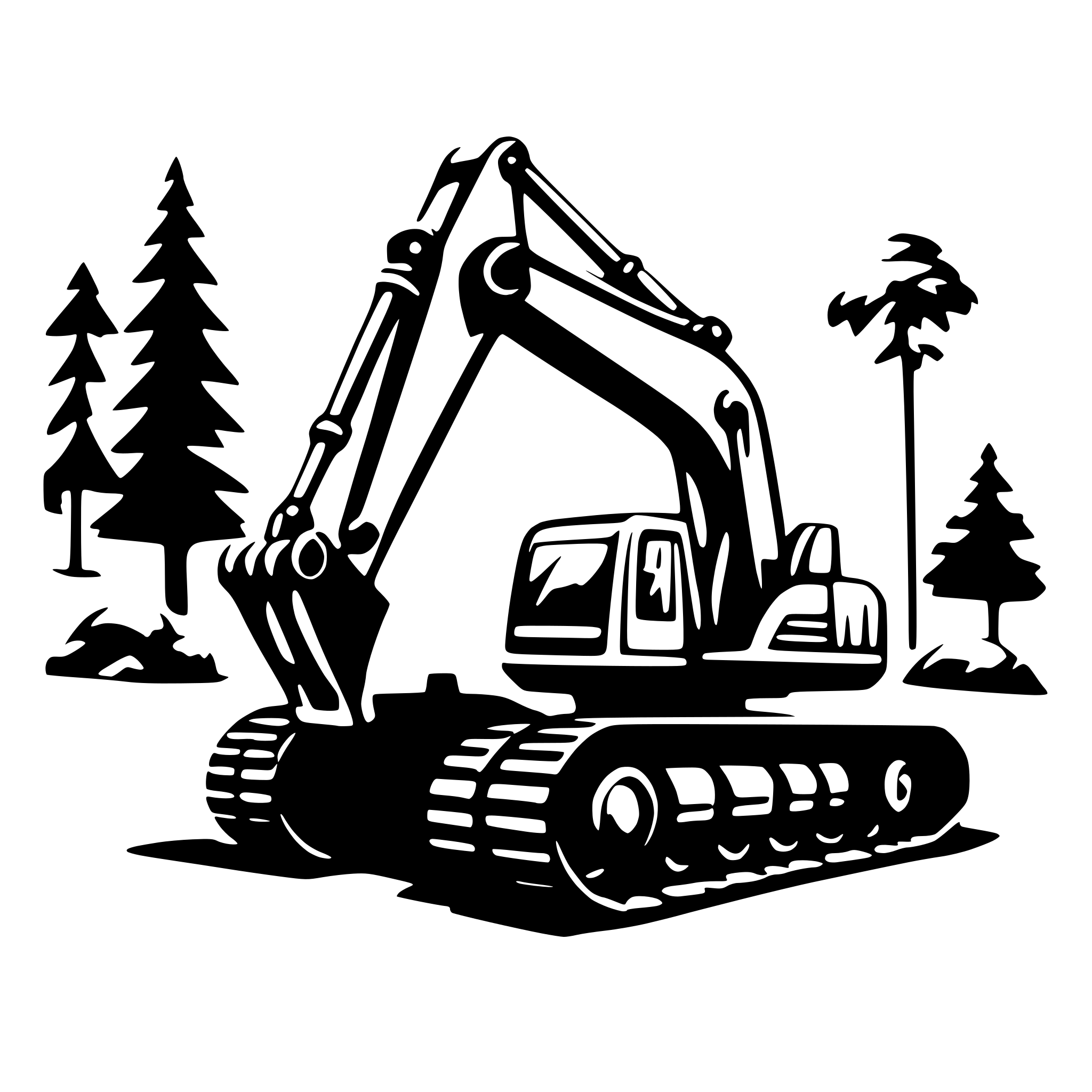 AI-generated SVG of a excavator