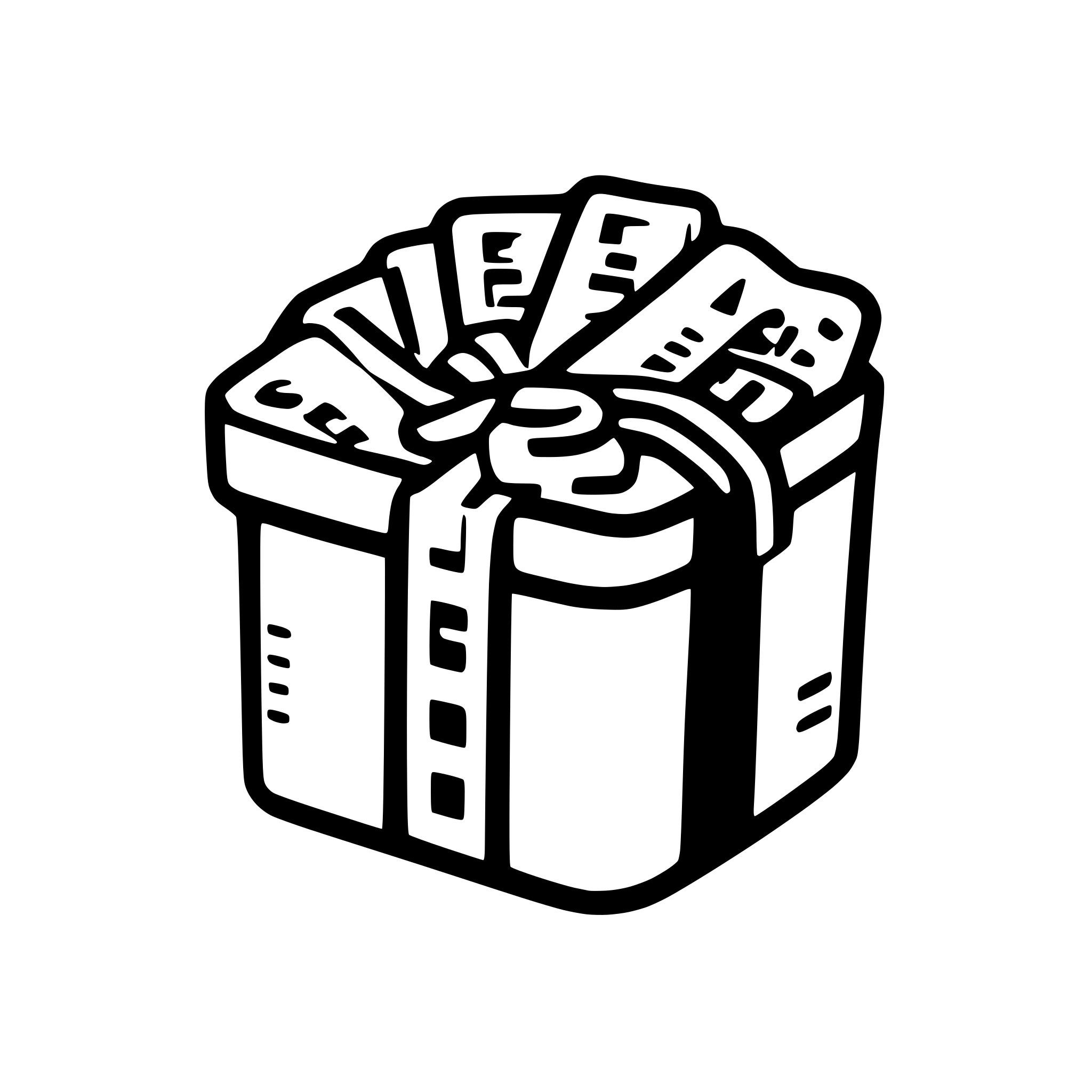 AI-generated SVG of a A lot of Money rounded bundle tied by a band