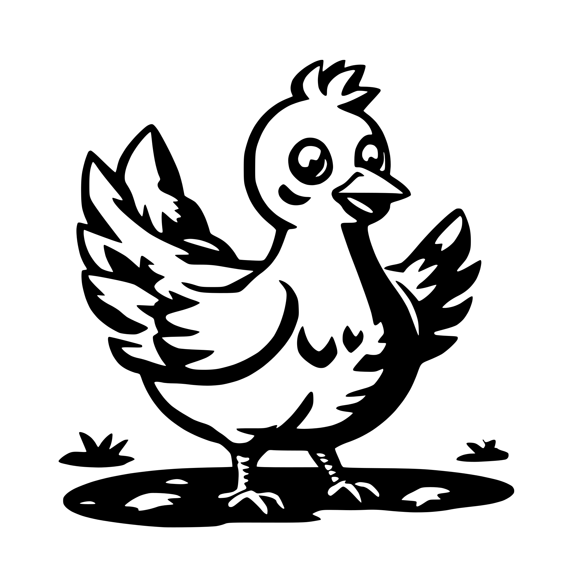 AI-generated SVG of 'Crazy Chicken'