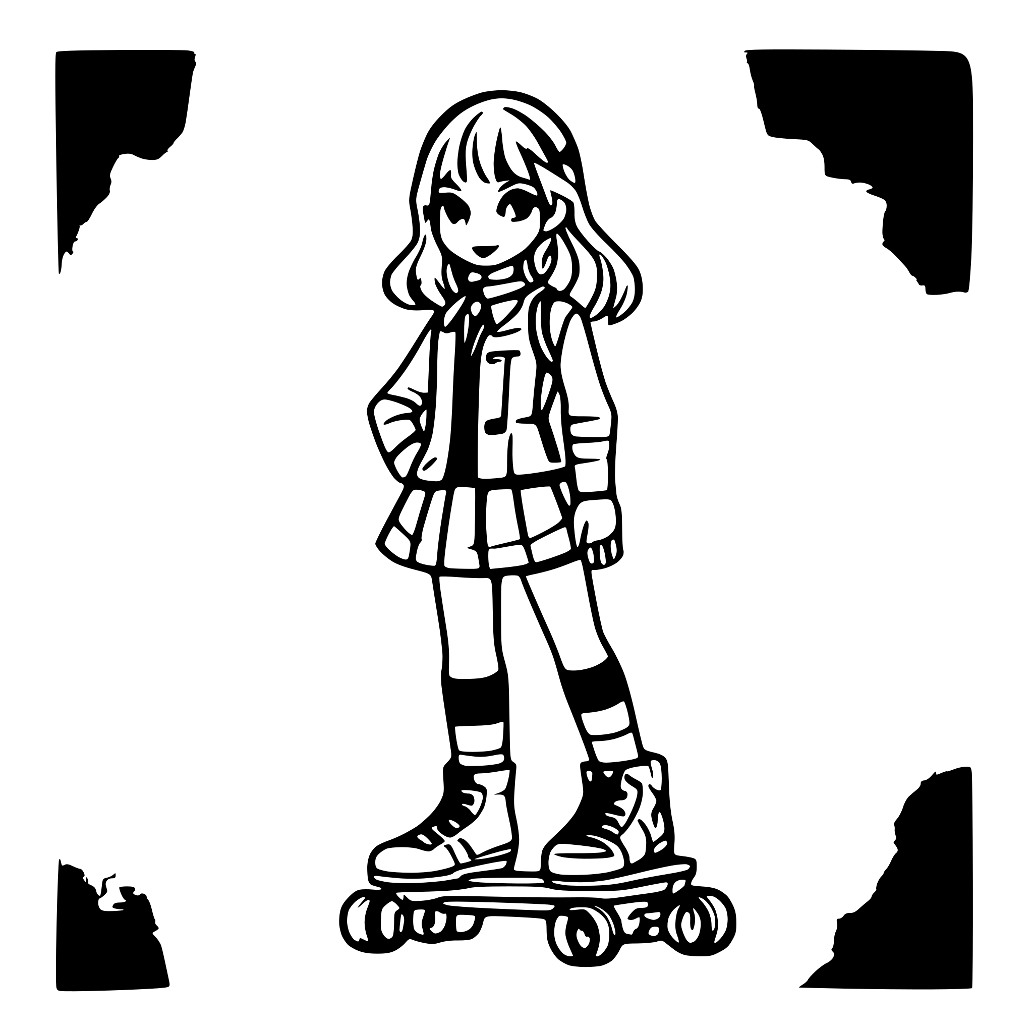 AI-generated SVG of a roller skates