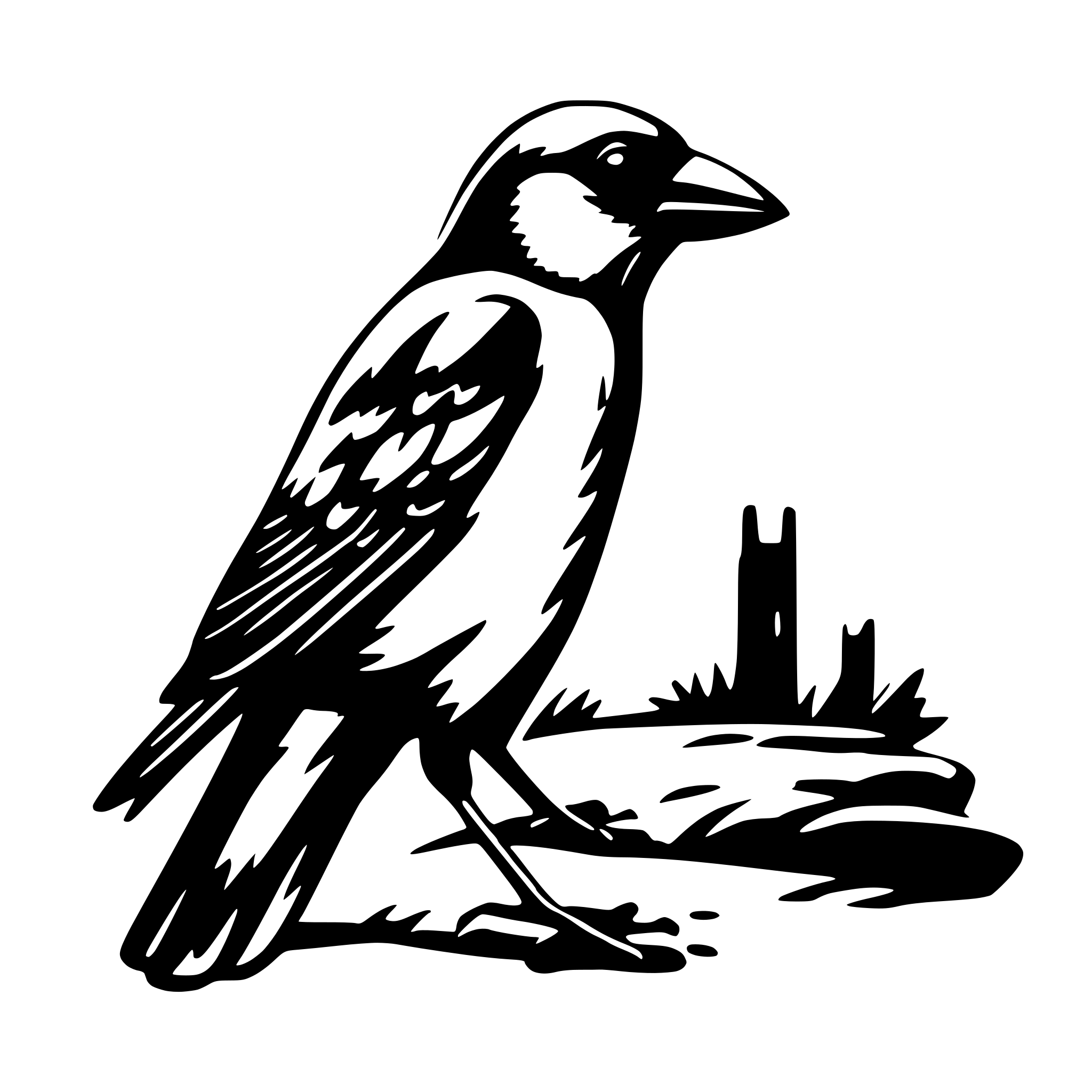 AI-generated SVG of a Jackdaw