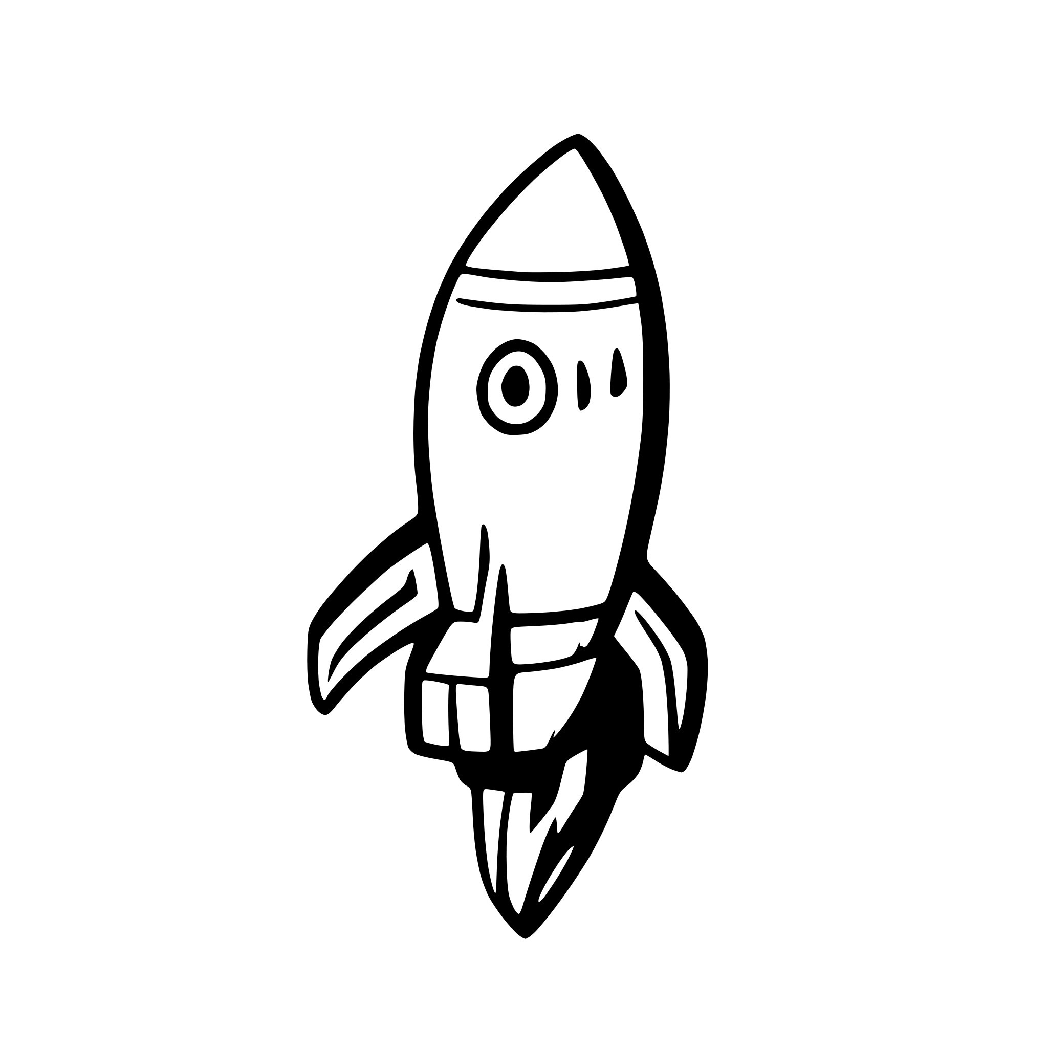 AI-generated SVG of a rocket