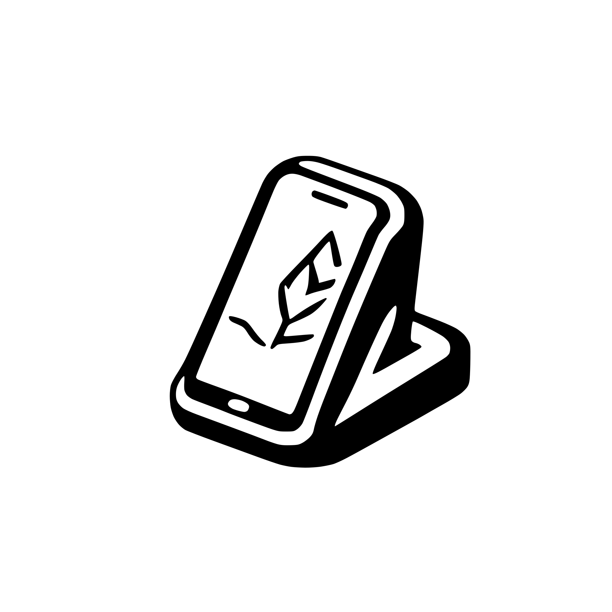AI-generated SVG of a smartphone isometric with maps icon