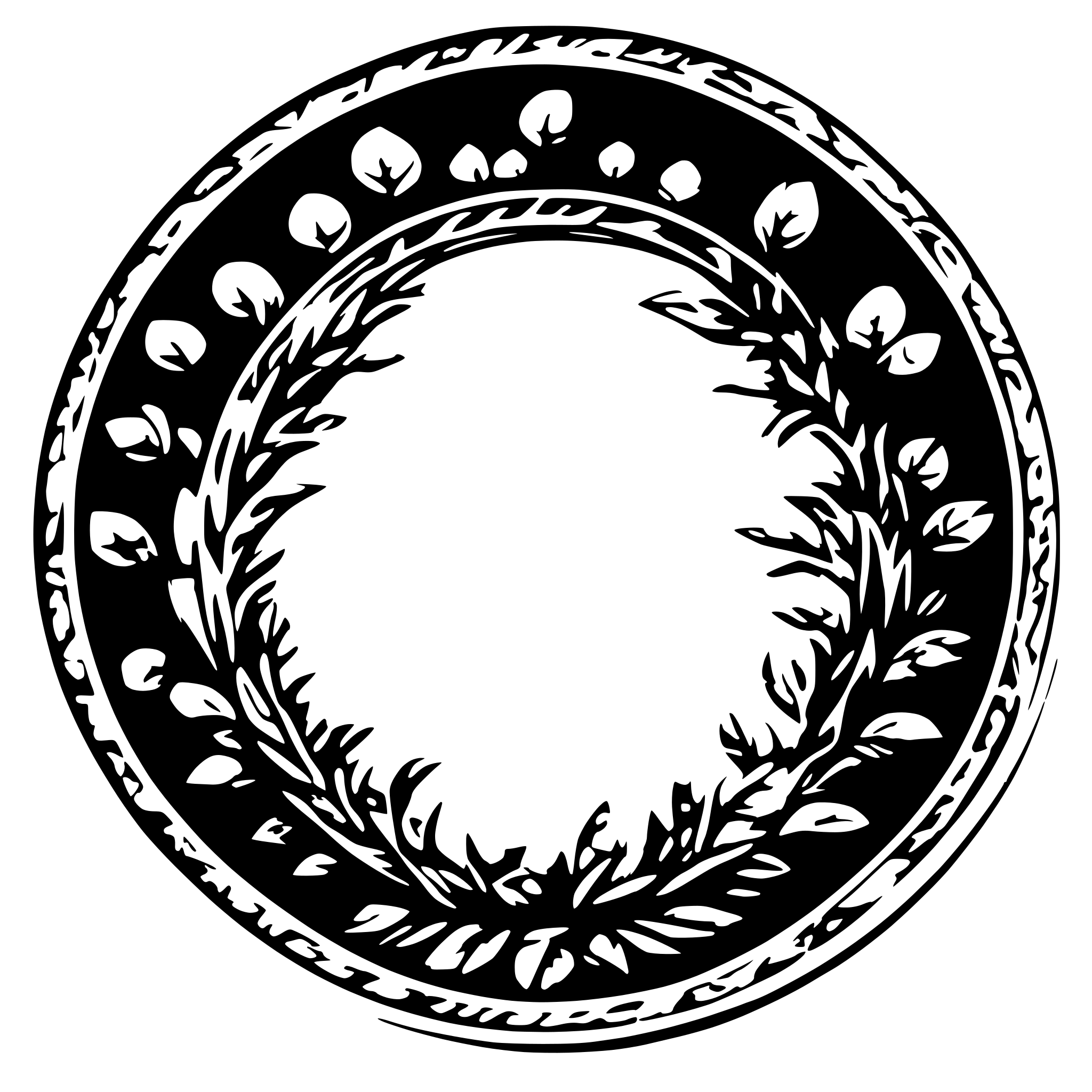 AI-generated SVG of 'circle frame'