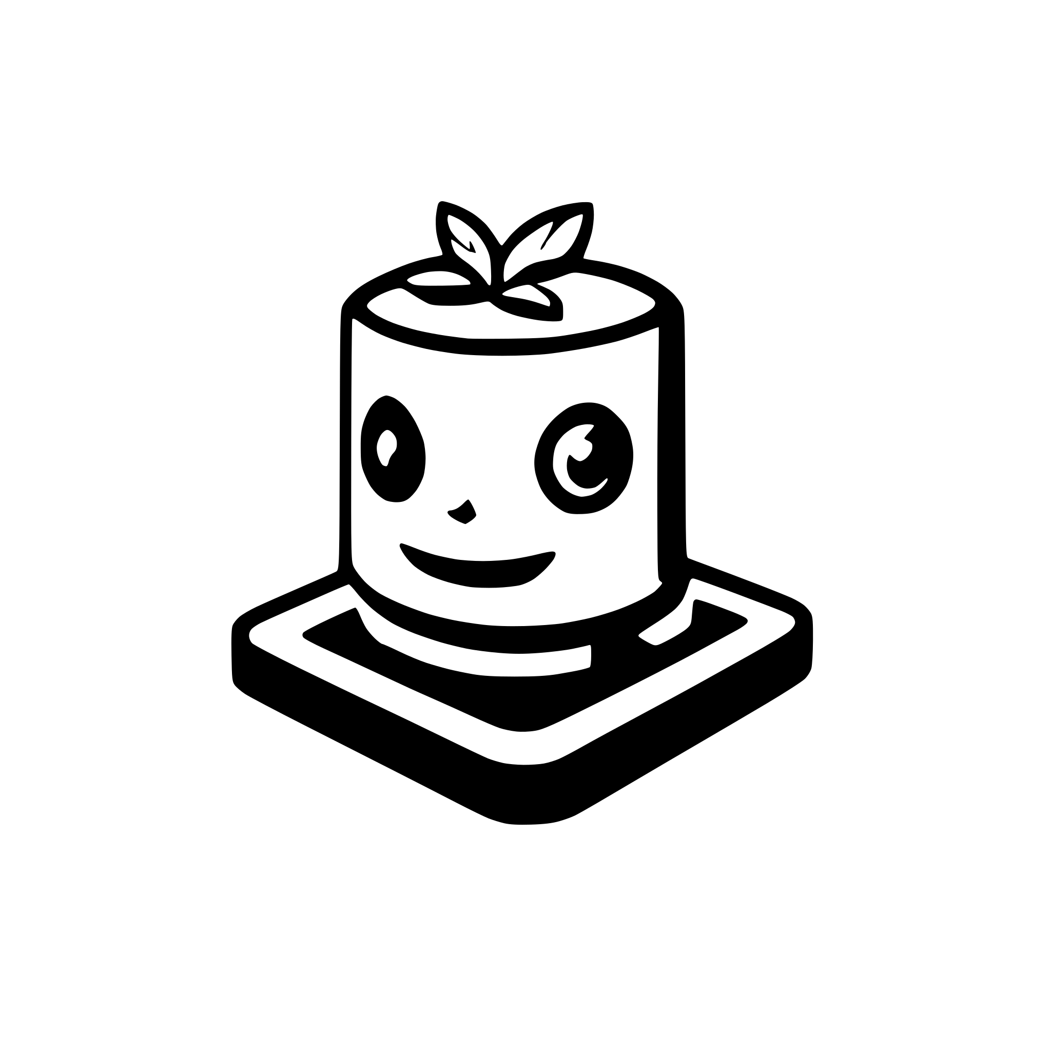 AI-generated SVG of a small icon for Robot sitting on an island