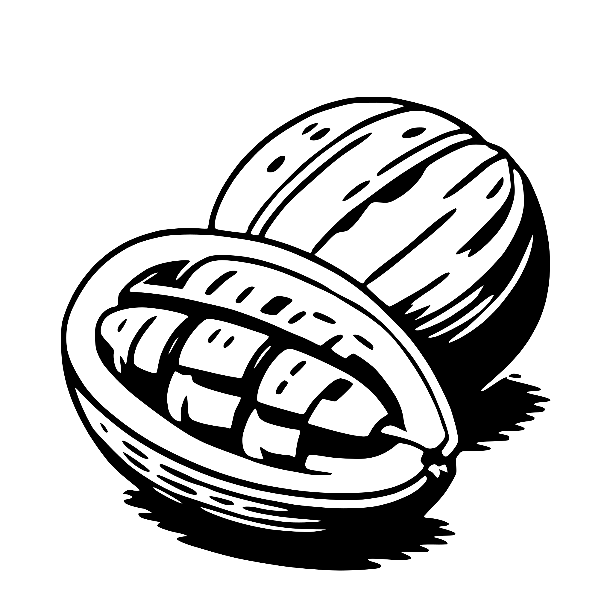 AI-generated SVG of a walnut