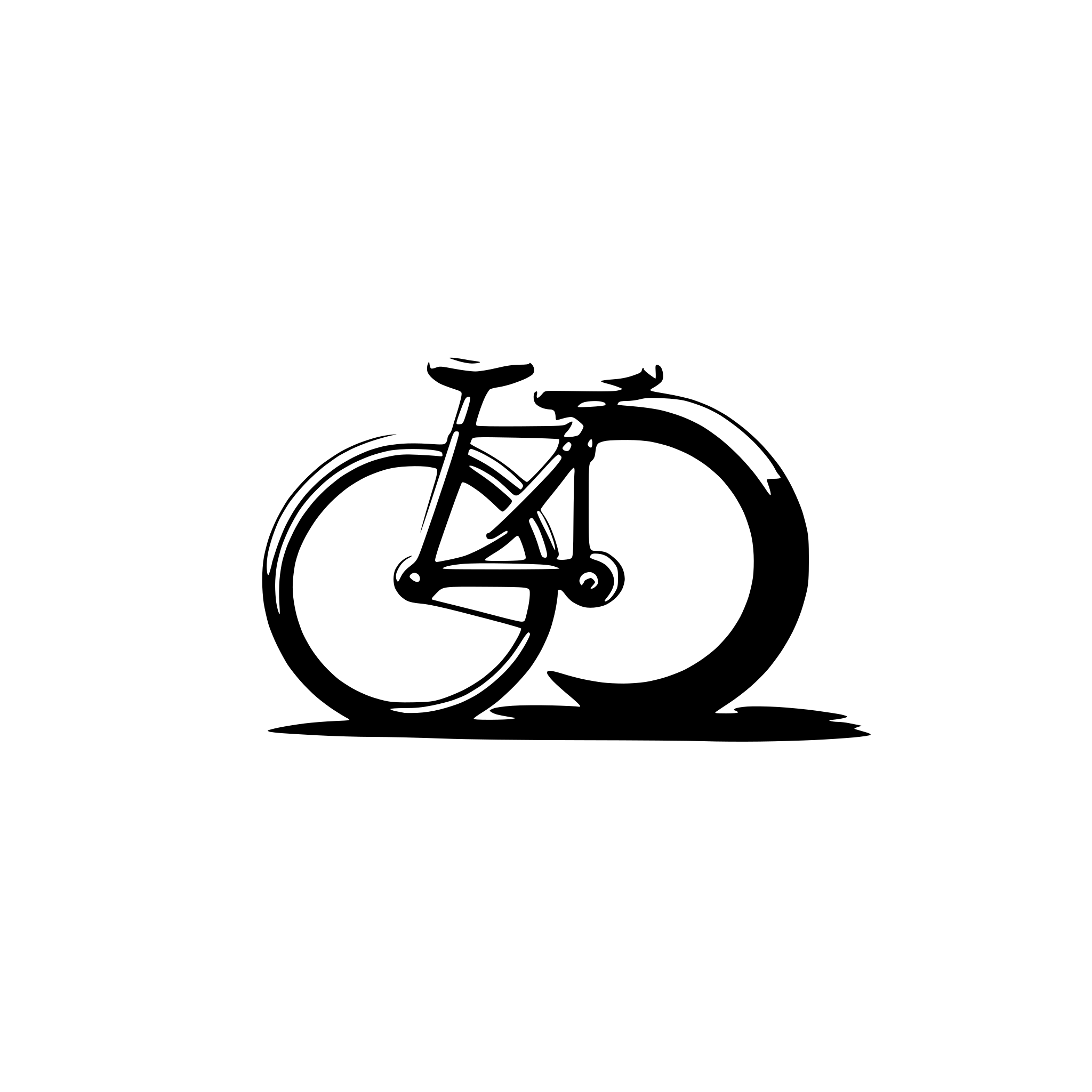 AI-generated SVG of a coloring page bike