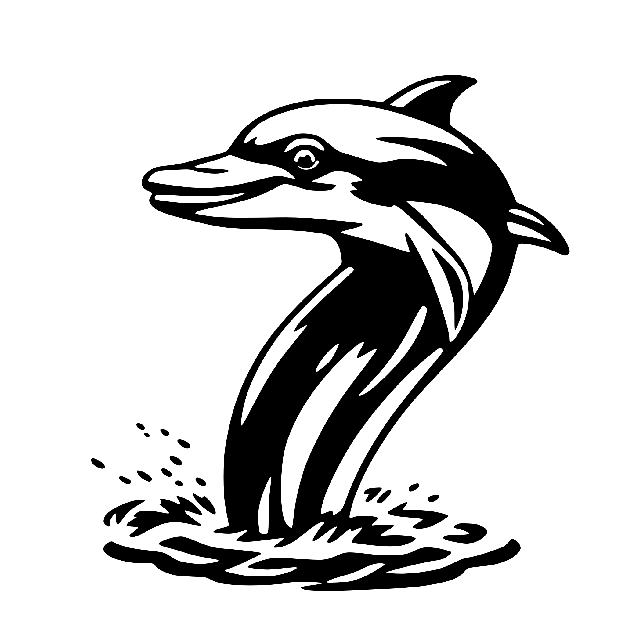AI-generated SVG of a dolphin