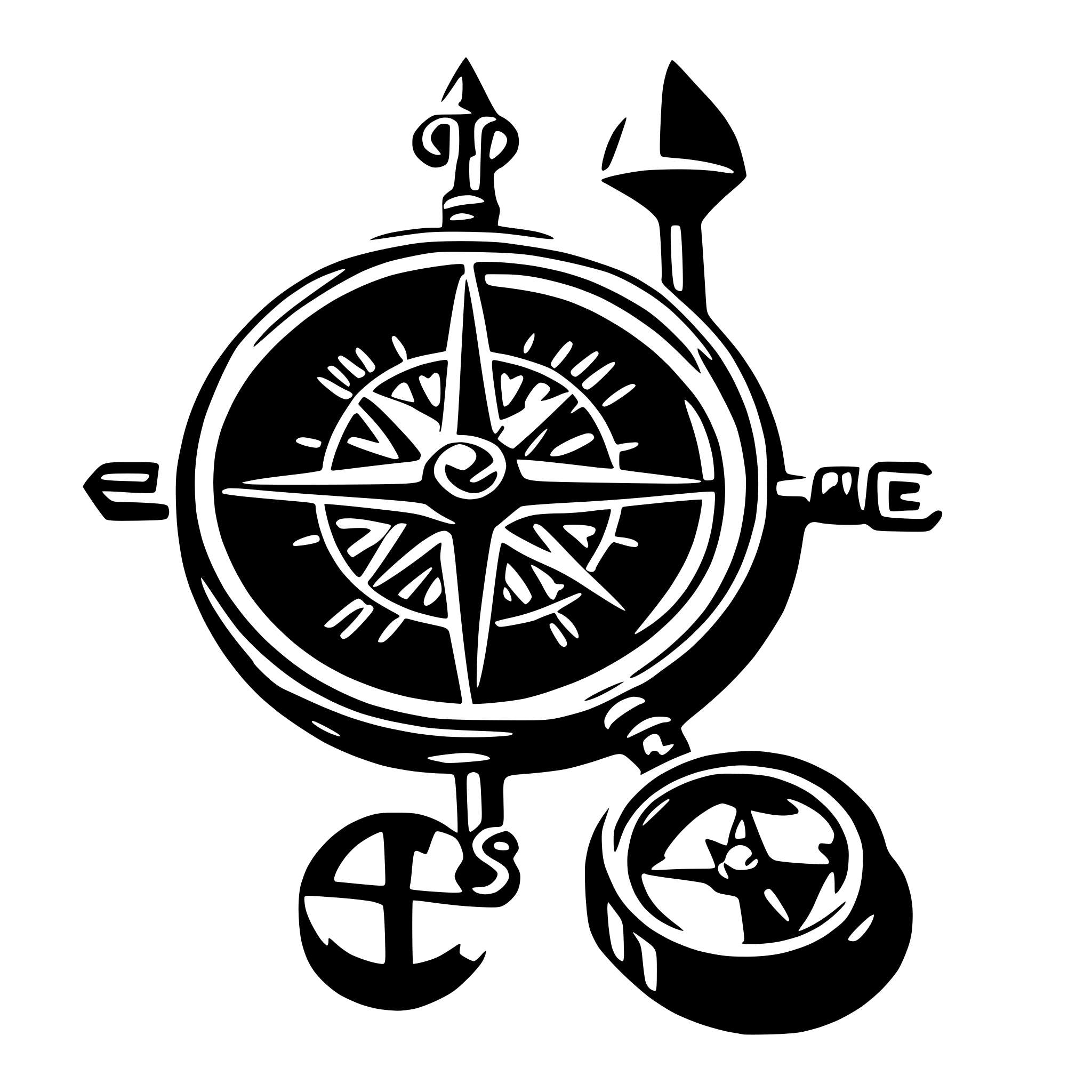 AI-generated SVG of a compass