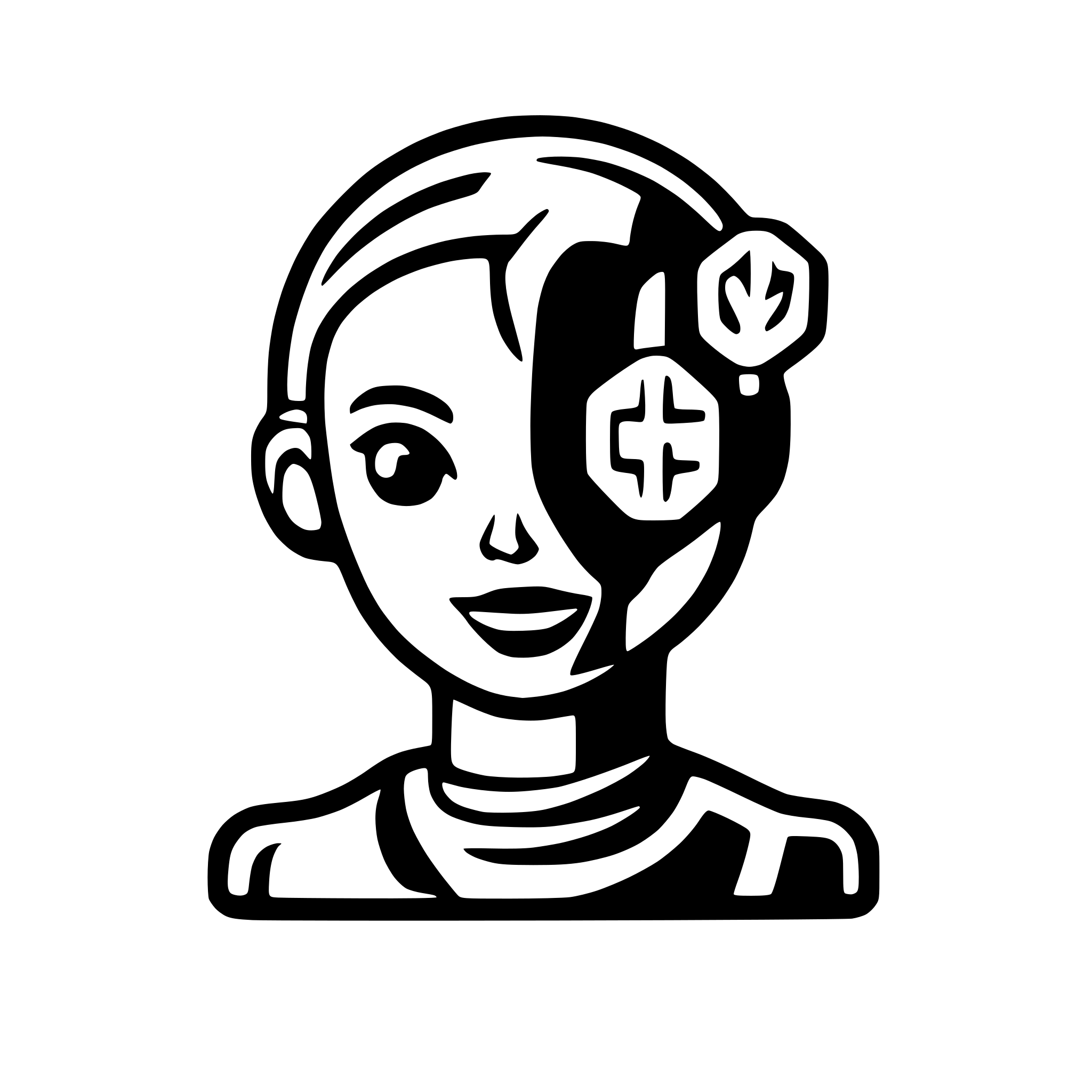 AI-generated SVG of a clinic management application logo with artificial intelligence