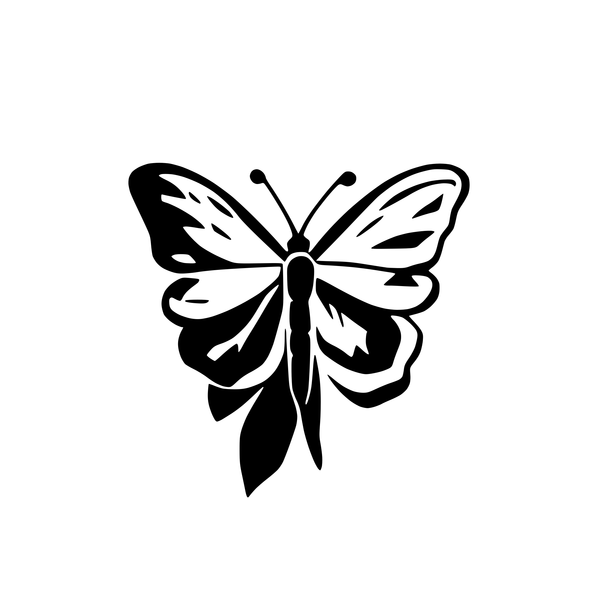AI-generated SVG of a Minimalist butterfly vector silhouette.