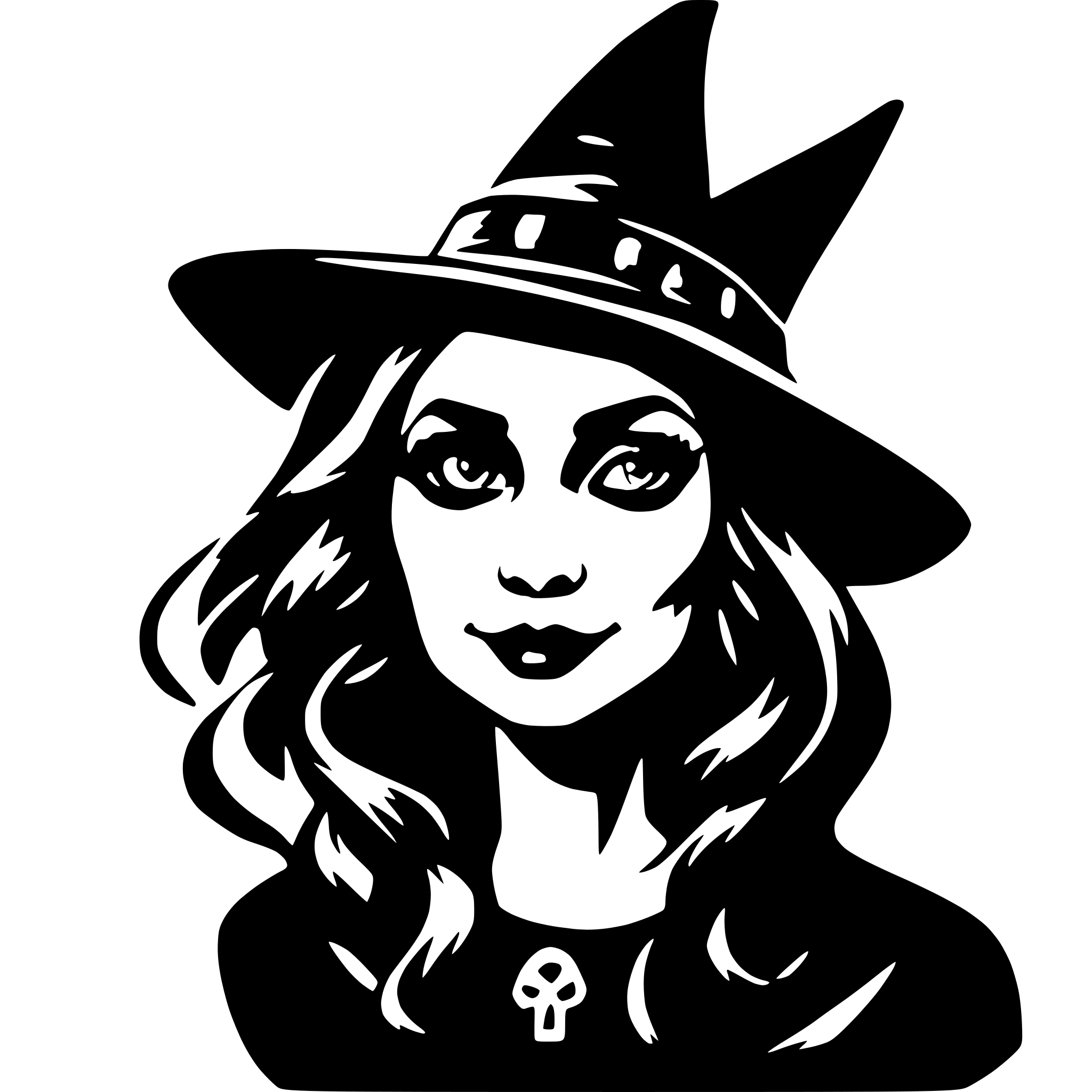 AI-generated SVG of 'halloween witch'