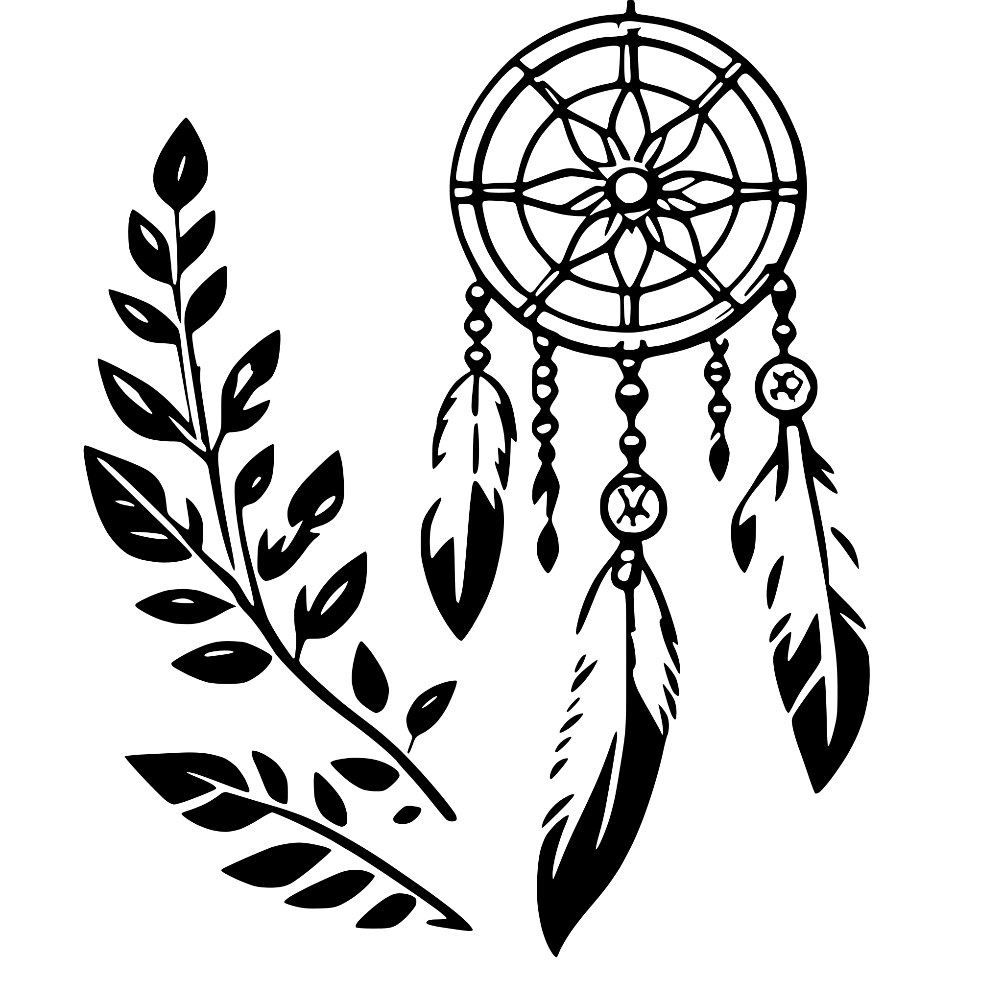 AI-generated SVG of 'dreamcatcher'