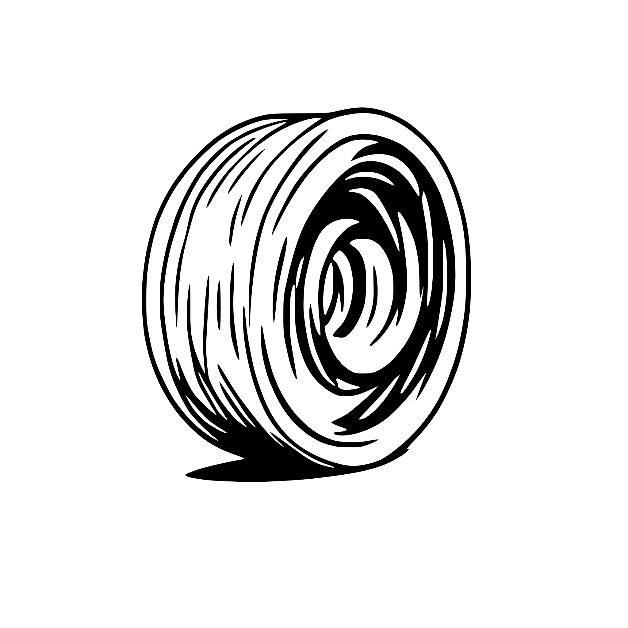 AI-generated SVG of a 3d printing filament roll with material