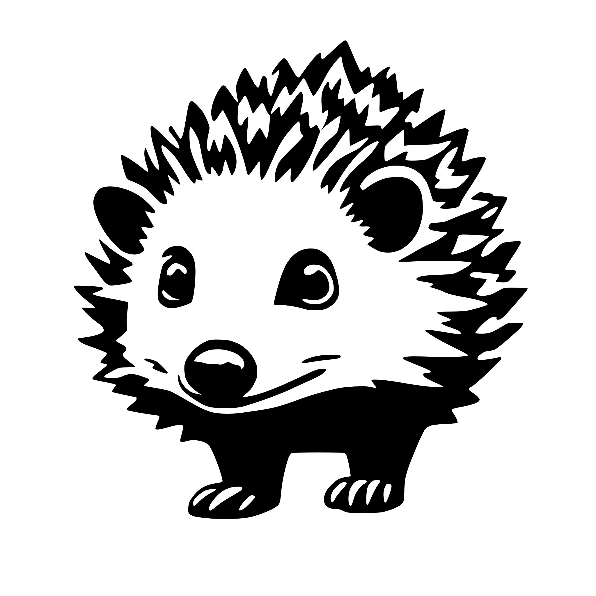 AI-generated SVG of a hedgehog