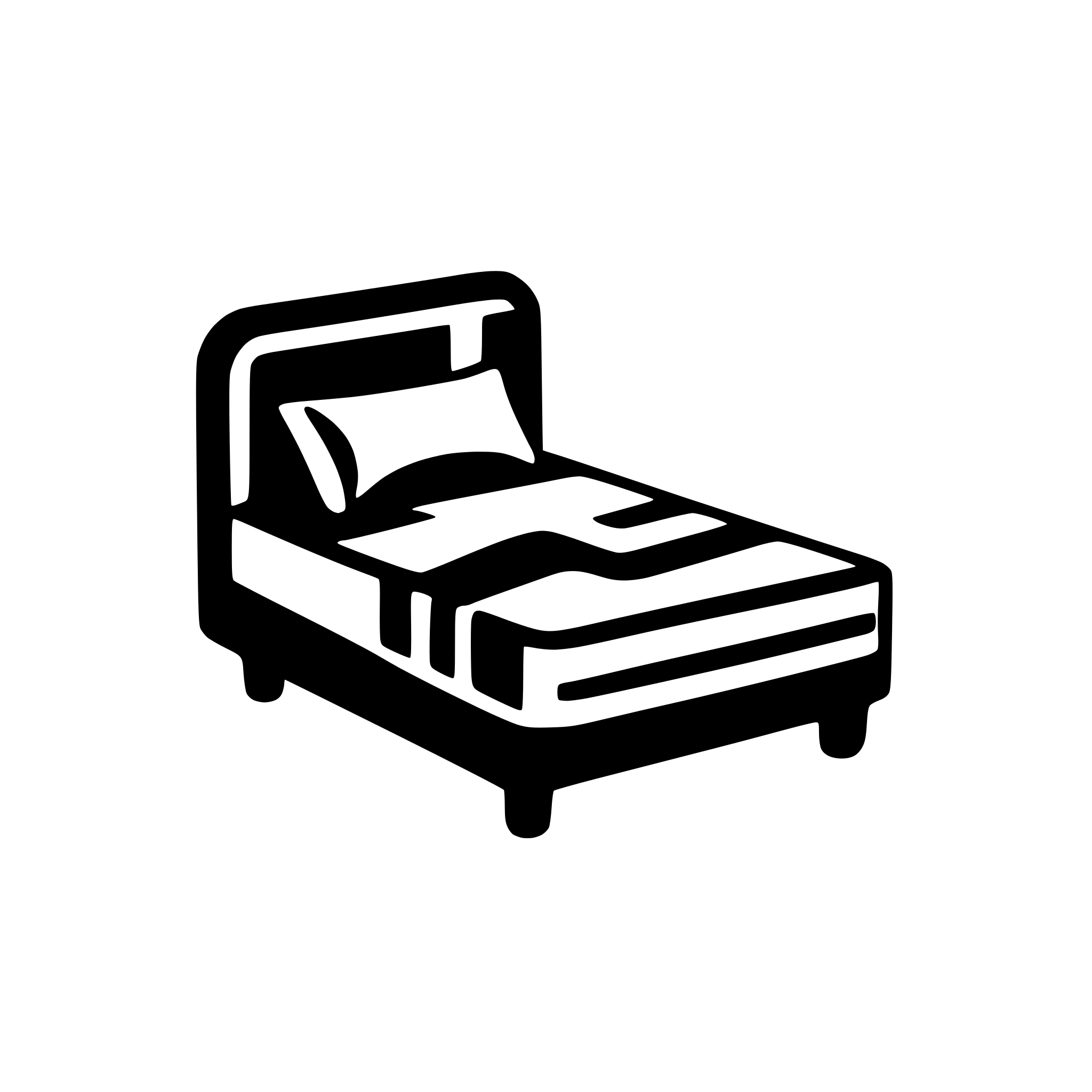 AI-generated SVG of 'an icon of a bed'