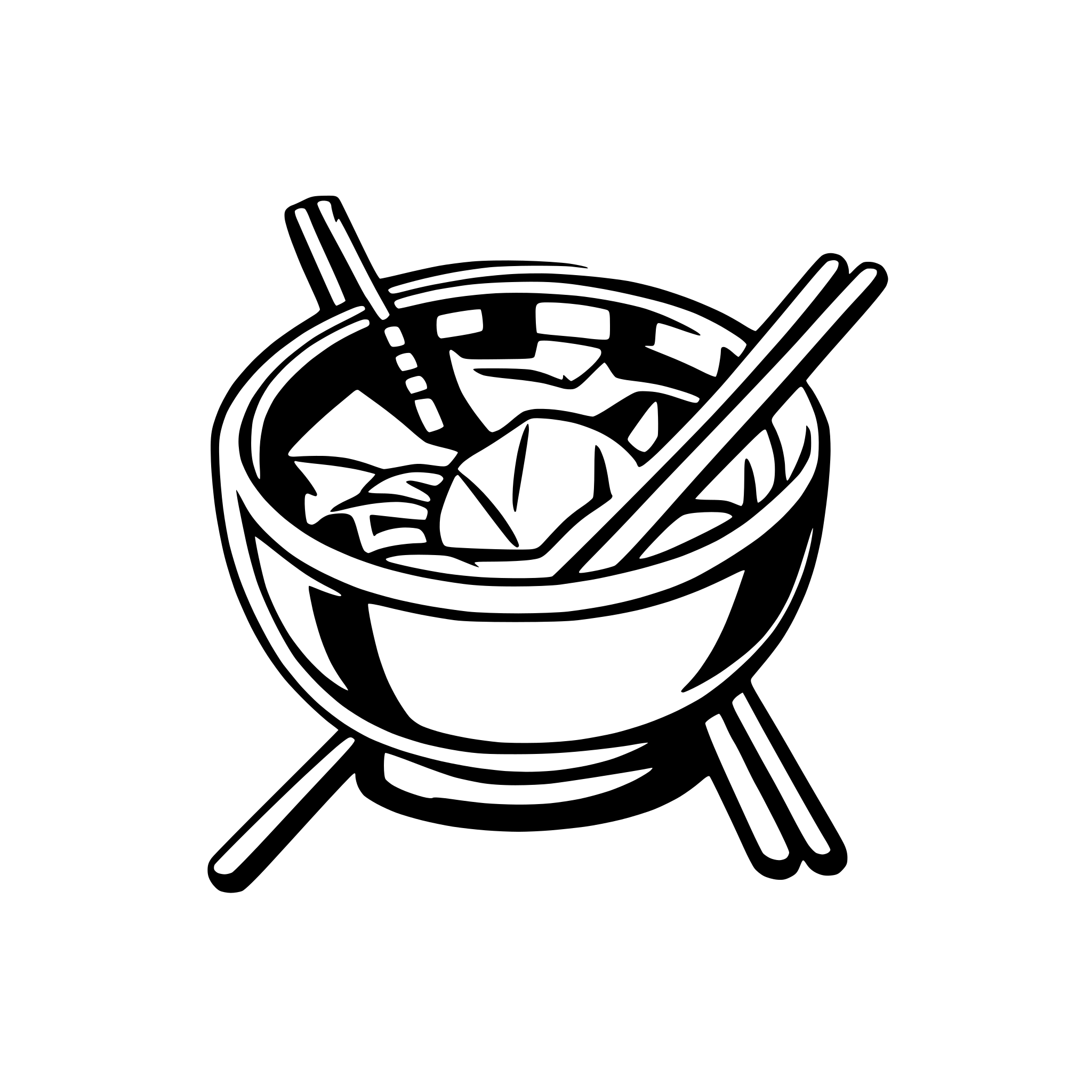 AI-generated SVG of a Japanese food bowl with chopsticks