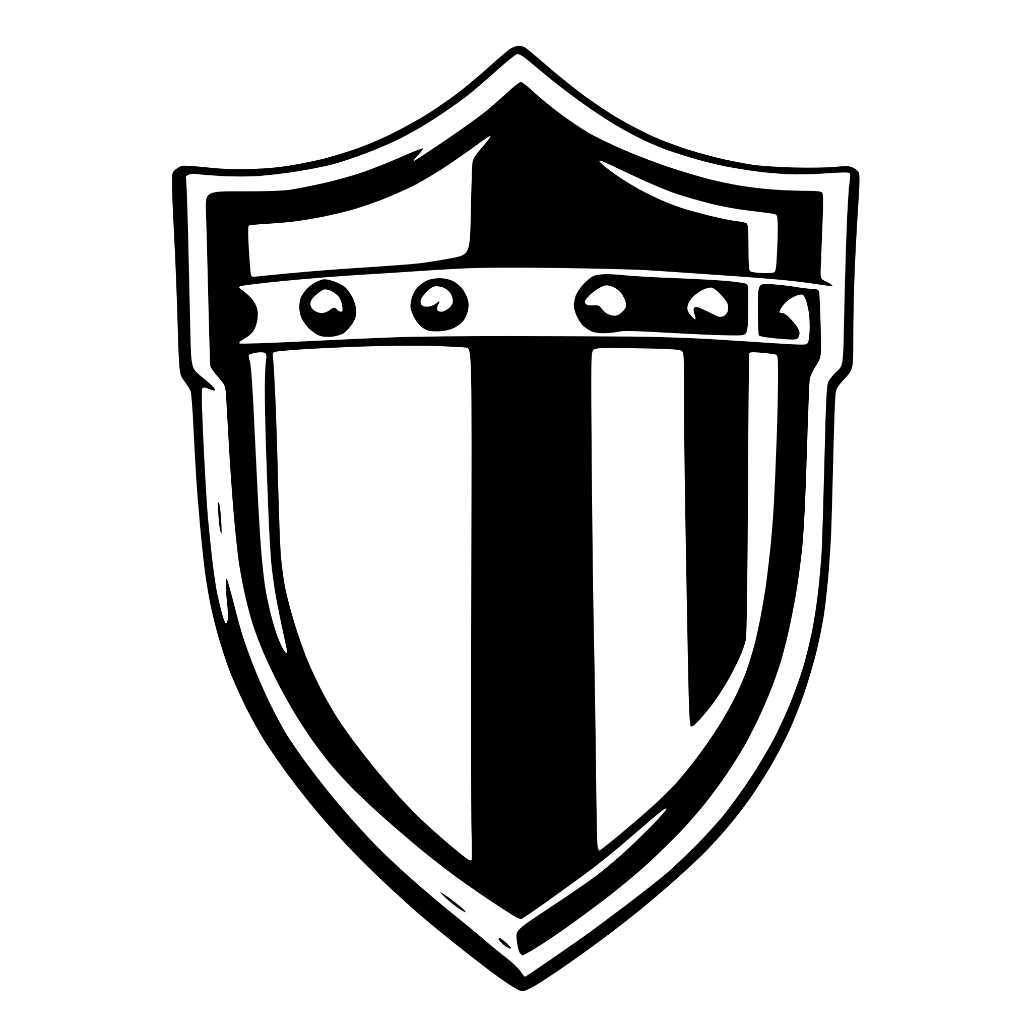 AI-generated SVG of 'red shield with tik'