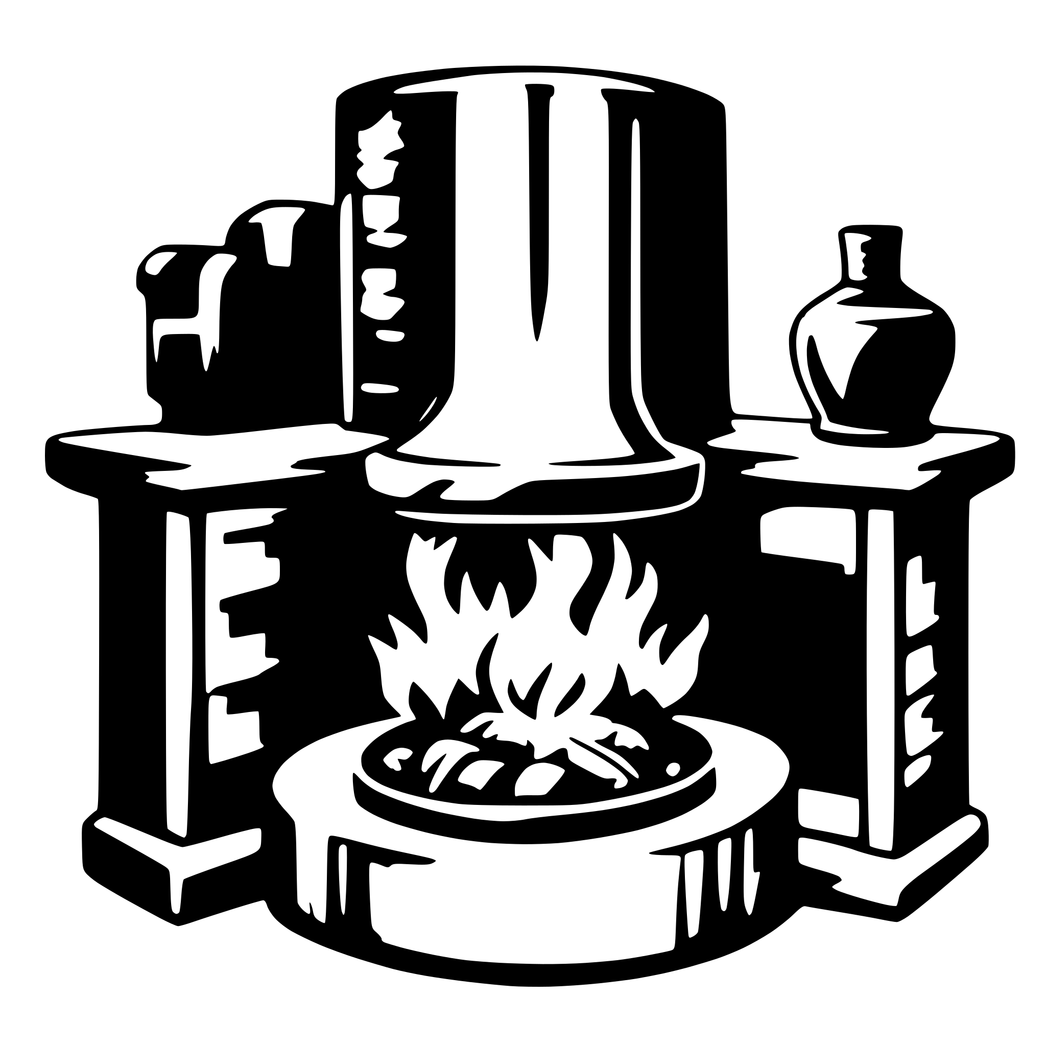 AI-generated SVG of a hearth