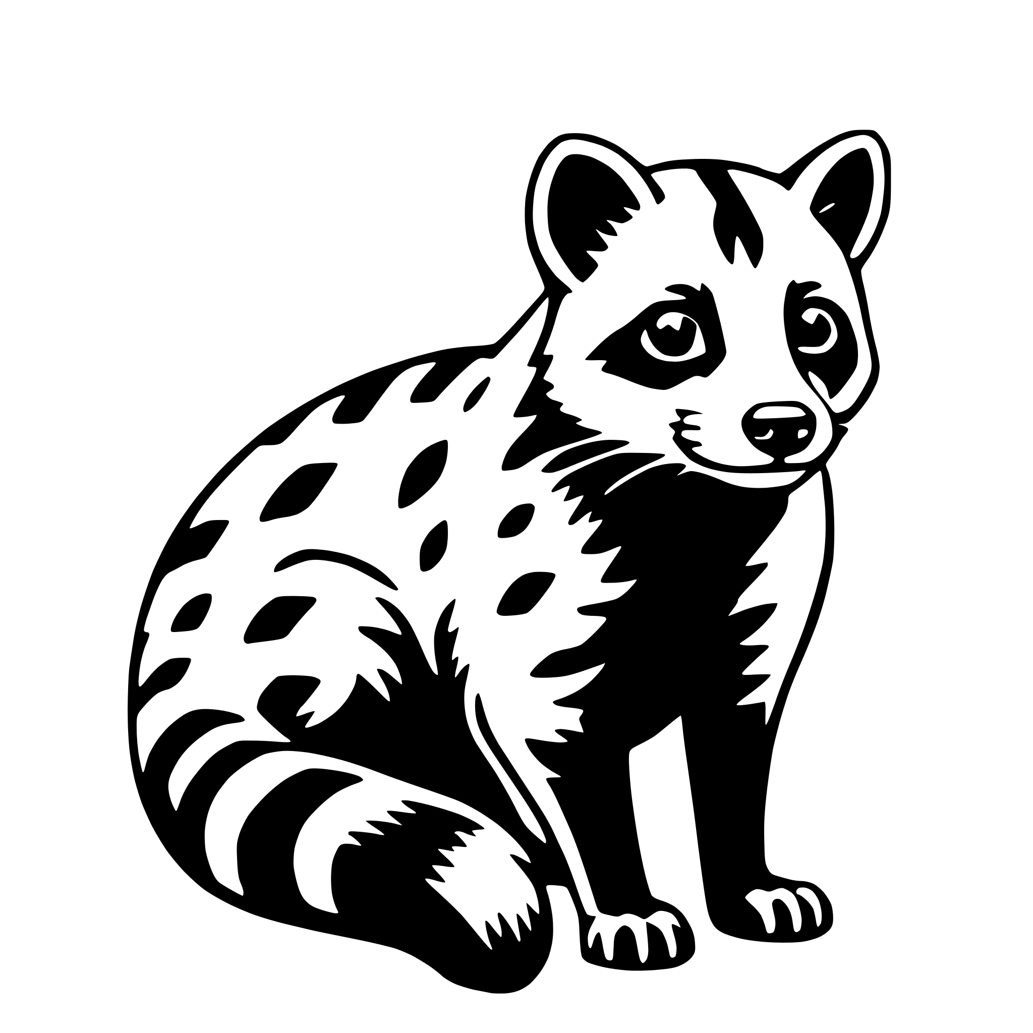 AI-generated SVG of a civet