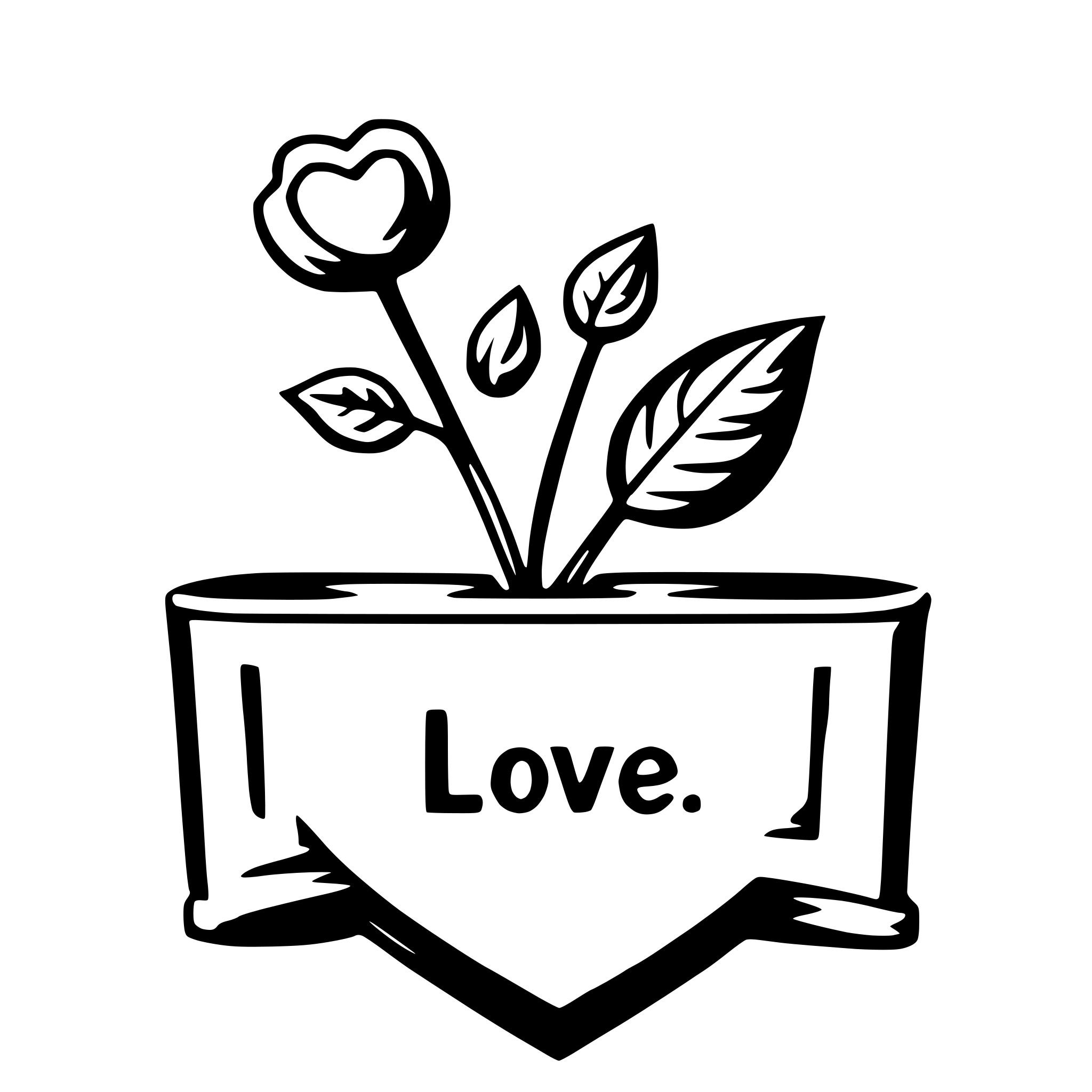 AI-generated SVG of 'love banner'