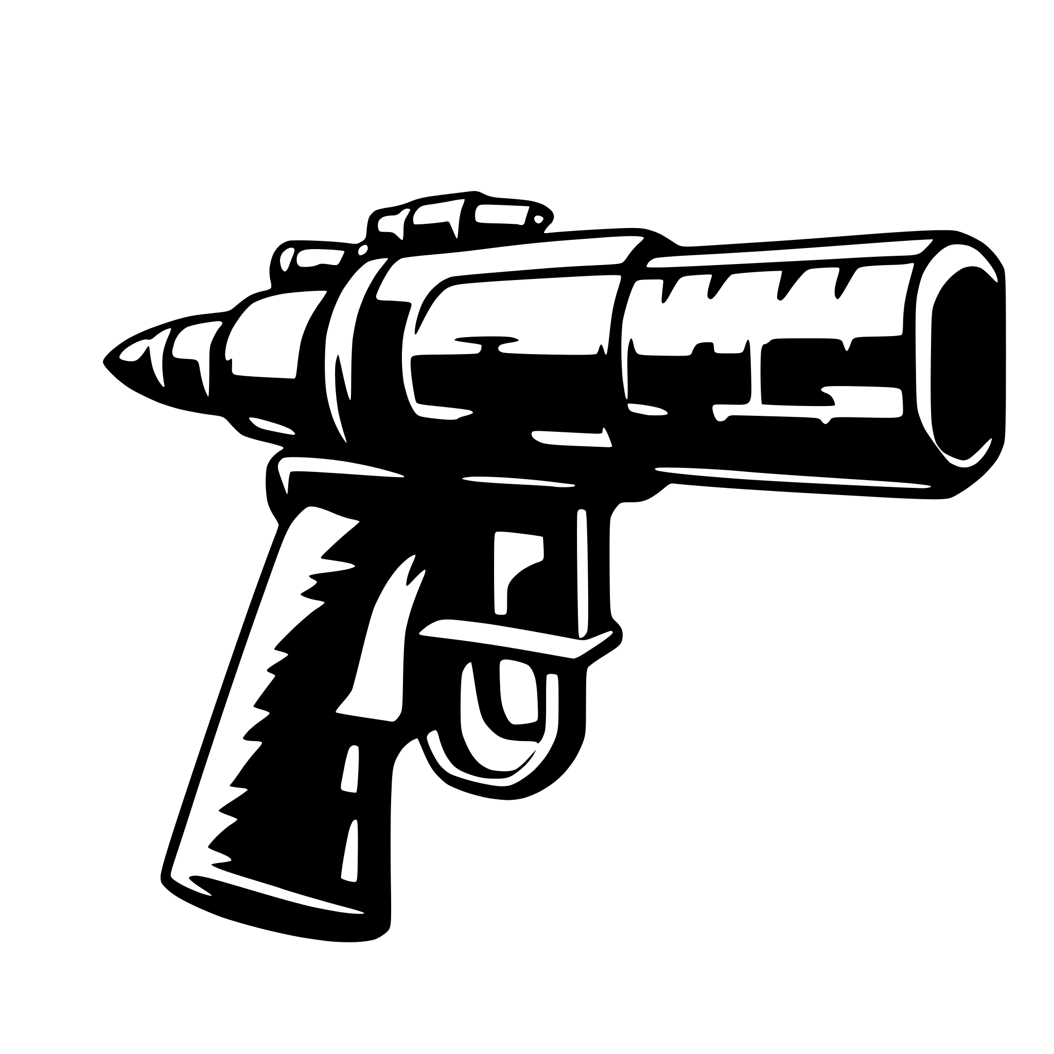 AI-generated SVG of 'Pew Pew Pew font'