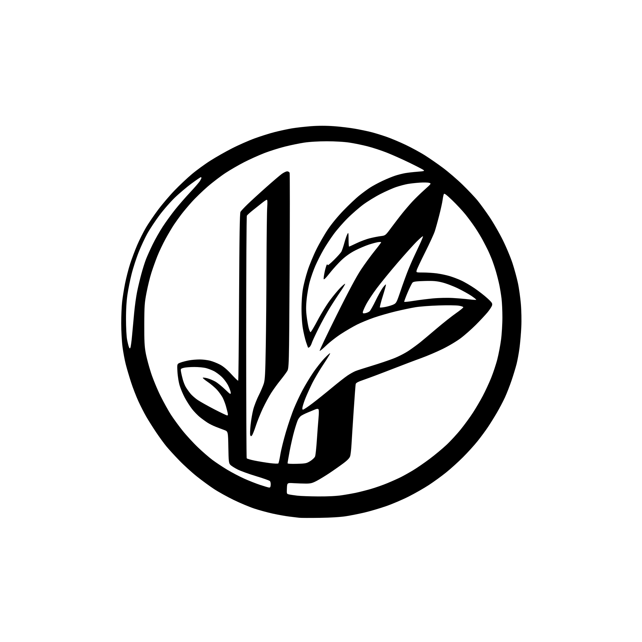 AI-generated SVG of a use the letter p to design a classical and an abstract logo about AI