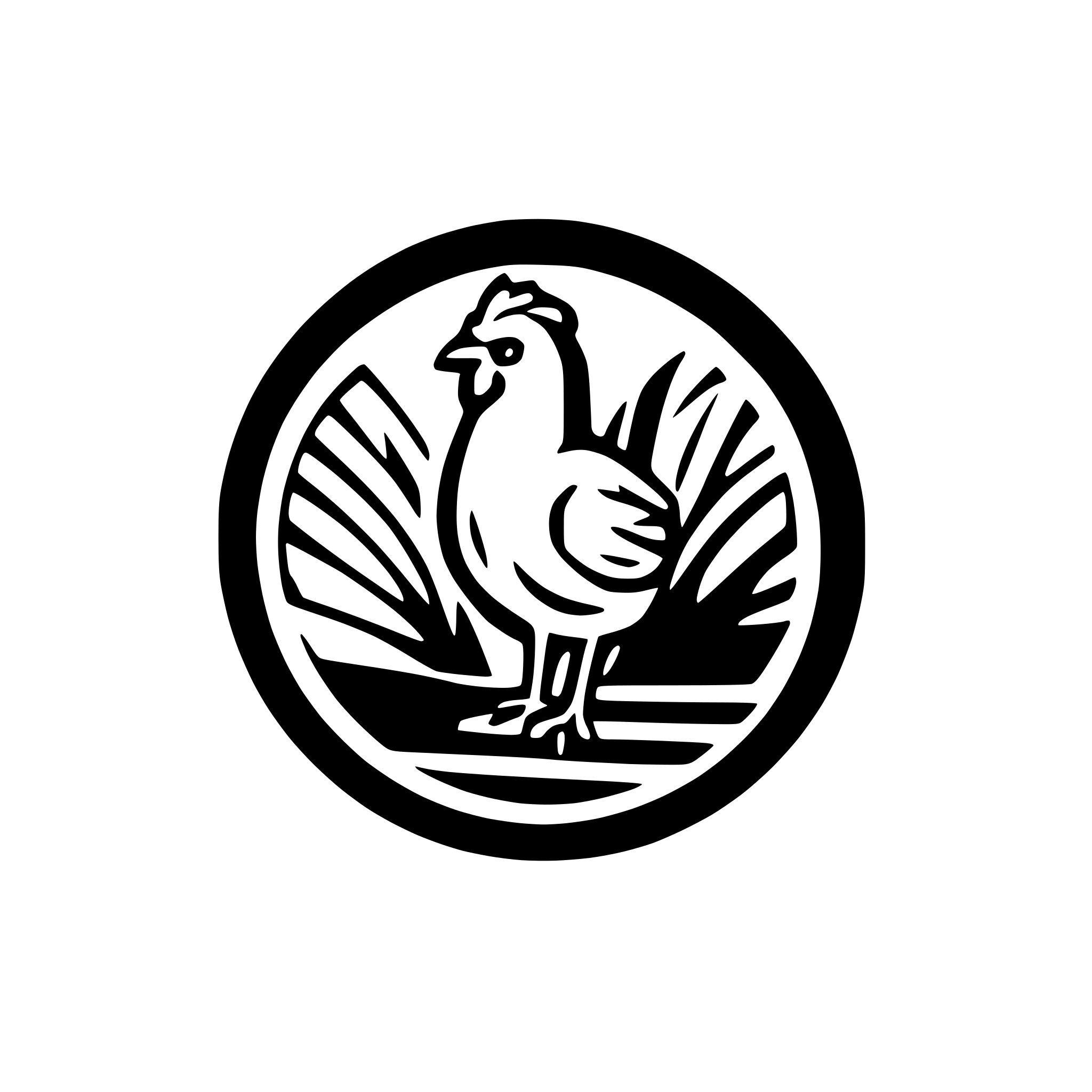 AI-generated SVG of a A circular logo of a hawaiian themed backdrop with a check in the center. This logo is simple meaning little detail and in black and white, made for easy vinyl cutting to put on t-shirts. Chicken in the center