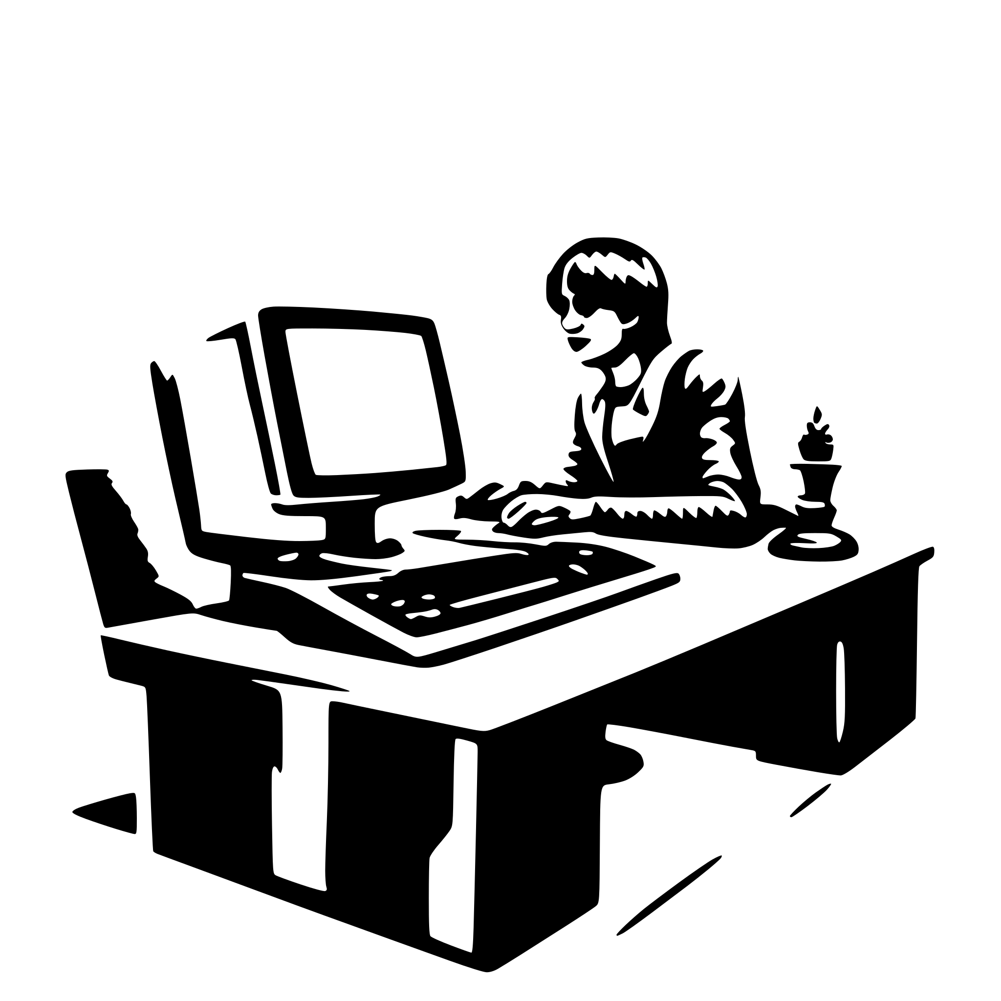 AI-generated SVG of 'watching computer'