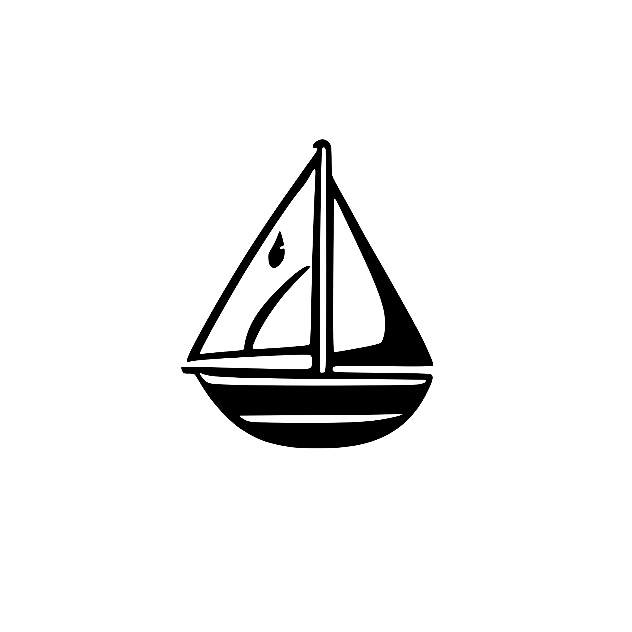 AI-generated SVG of a Tayana 48ds sailboat logo