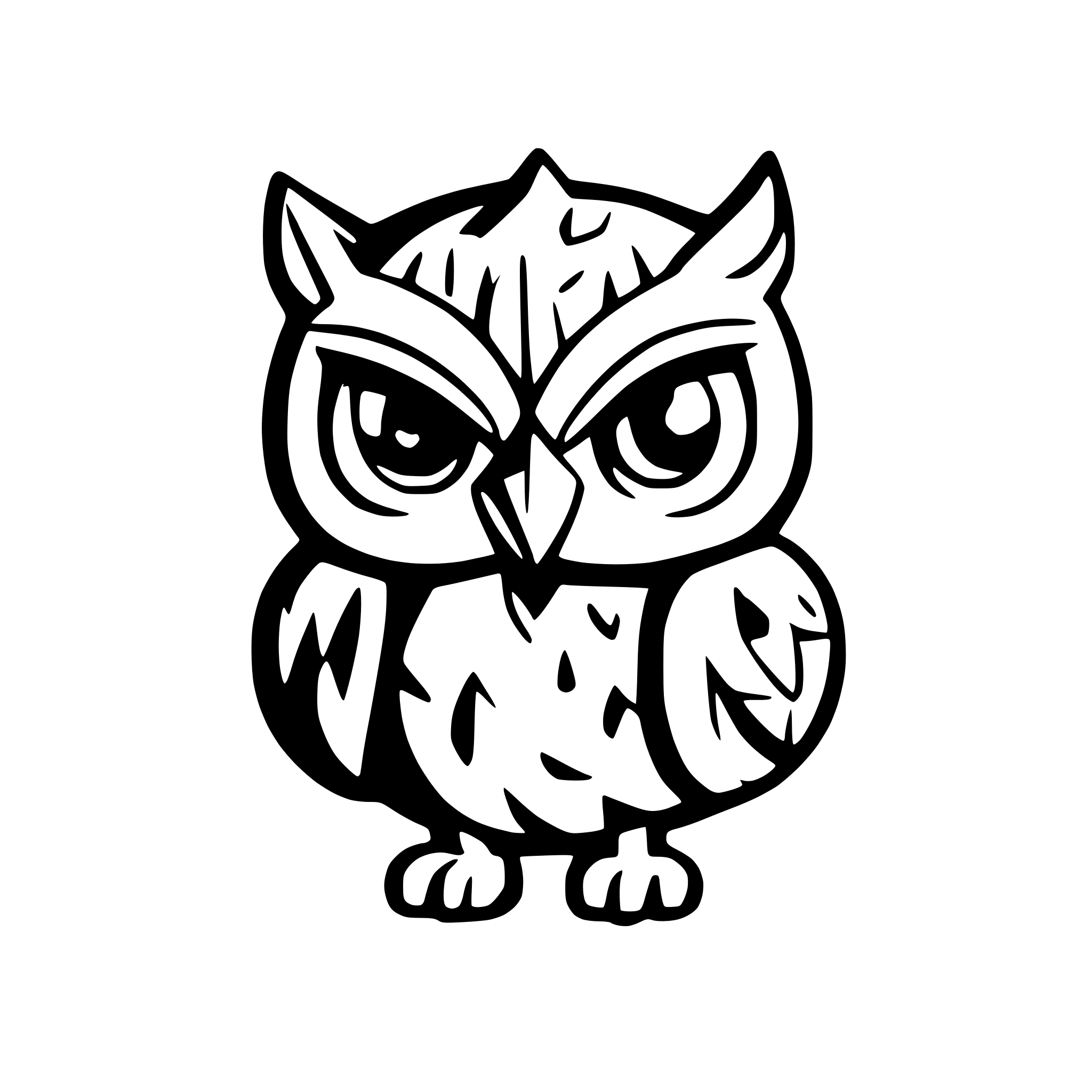 AI-generated SVG of a OWL MASCOT
