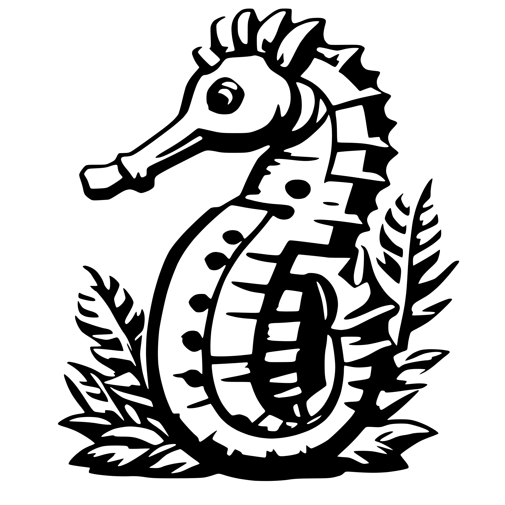 AI-generated SVG of a seahorse