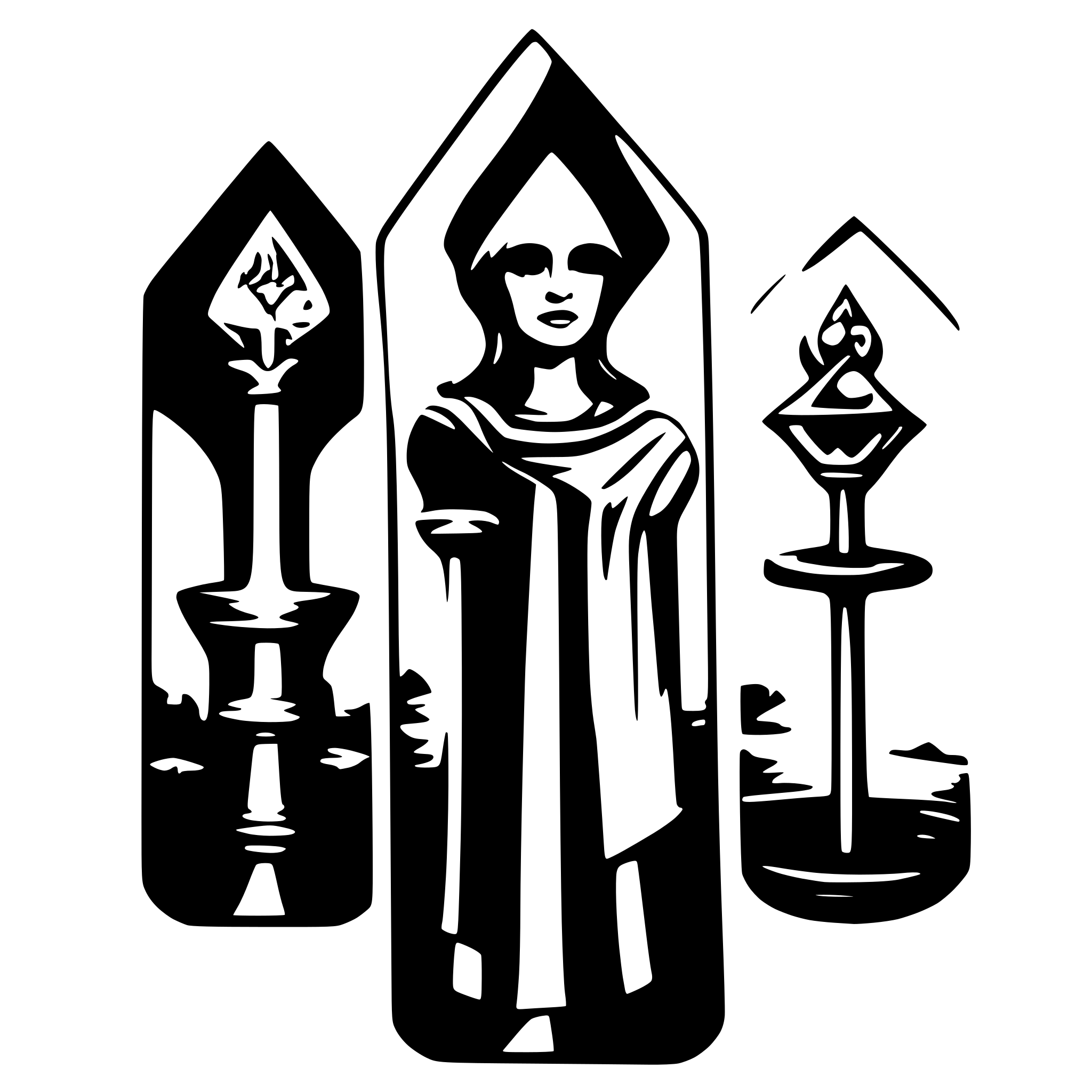 AI-generated SVG of a Three tarot cards